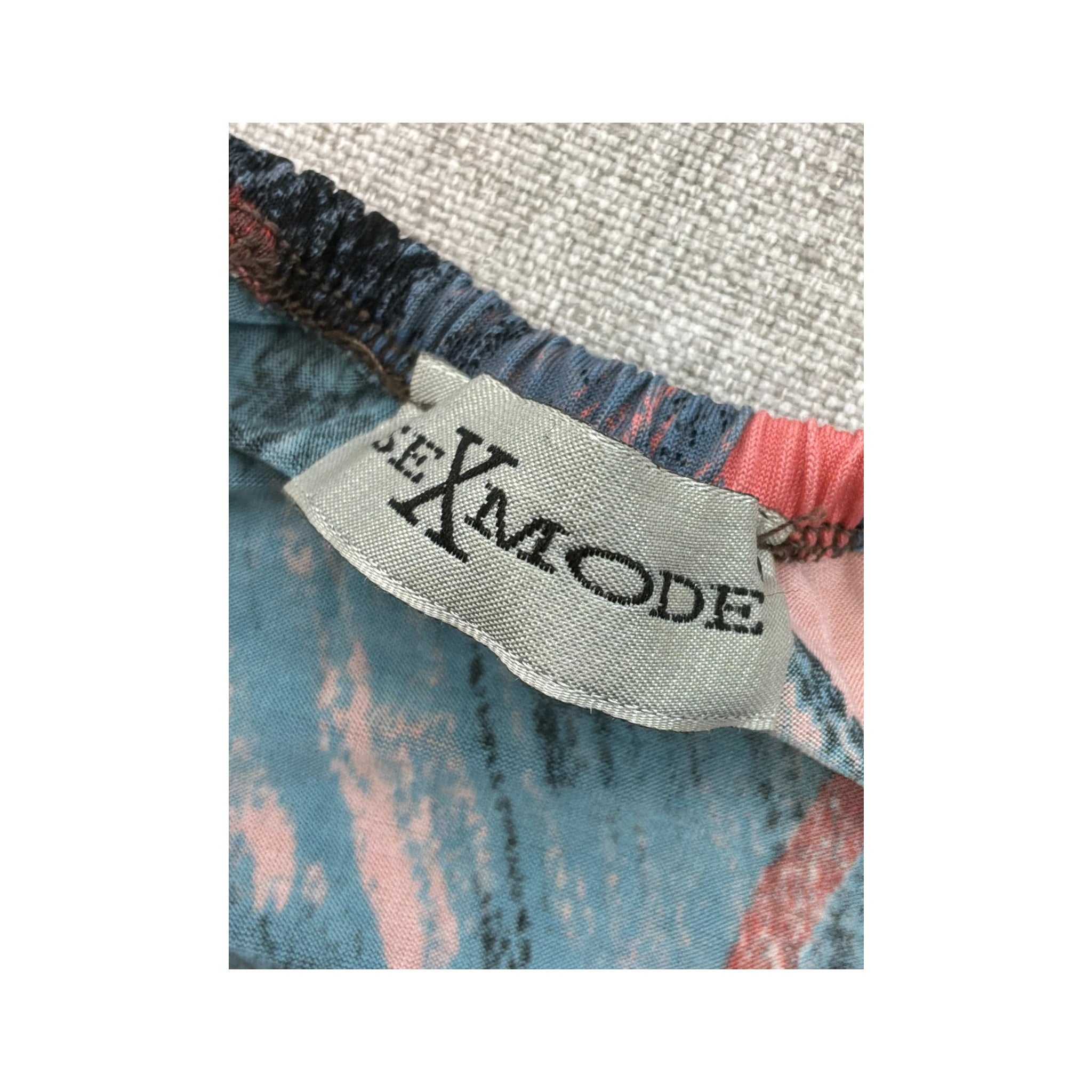 EXXRODE Abstract Print Halter Blouse