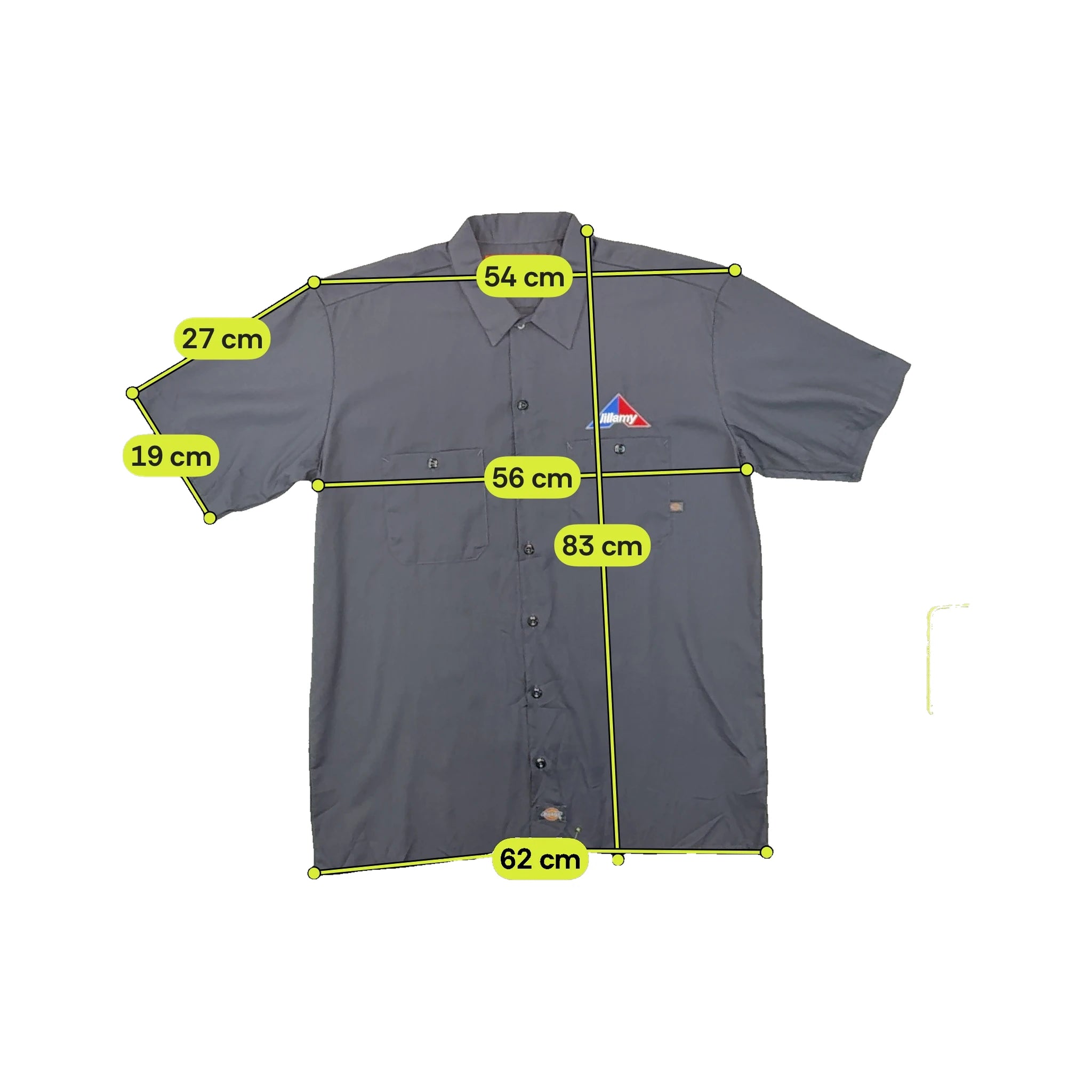 Dickies Jillamy Patch Short Sleeve Cotton Blend Work Shirt