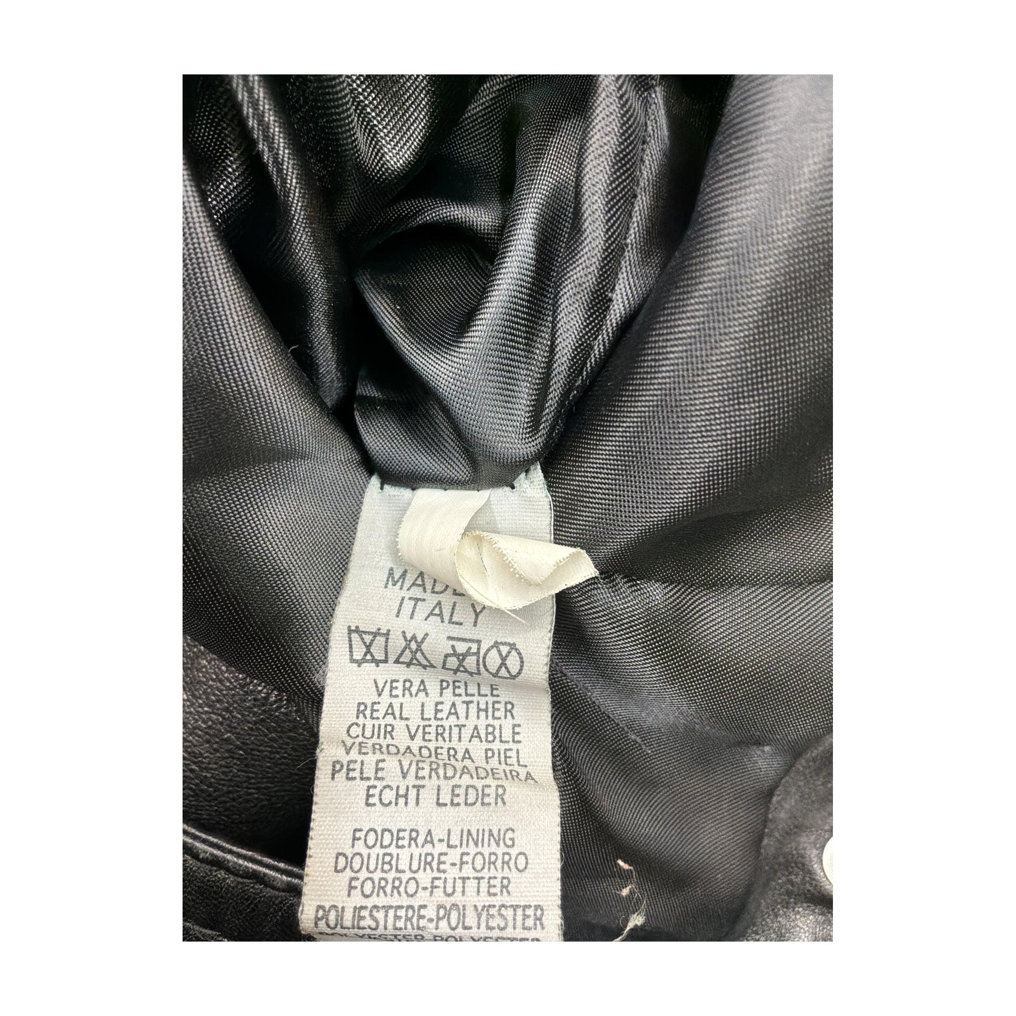 Zuki Black Genuine Leather Trucker Jacket (Made in Italy)