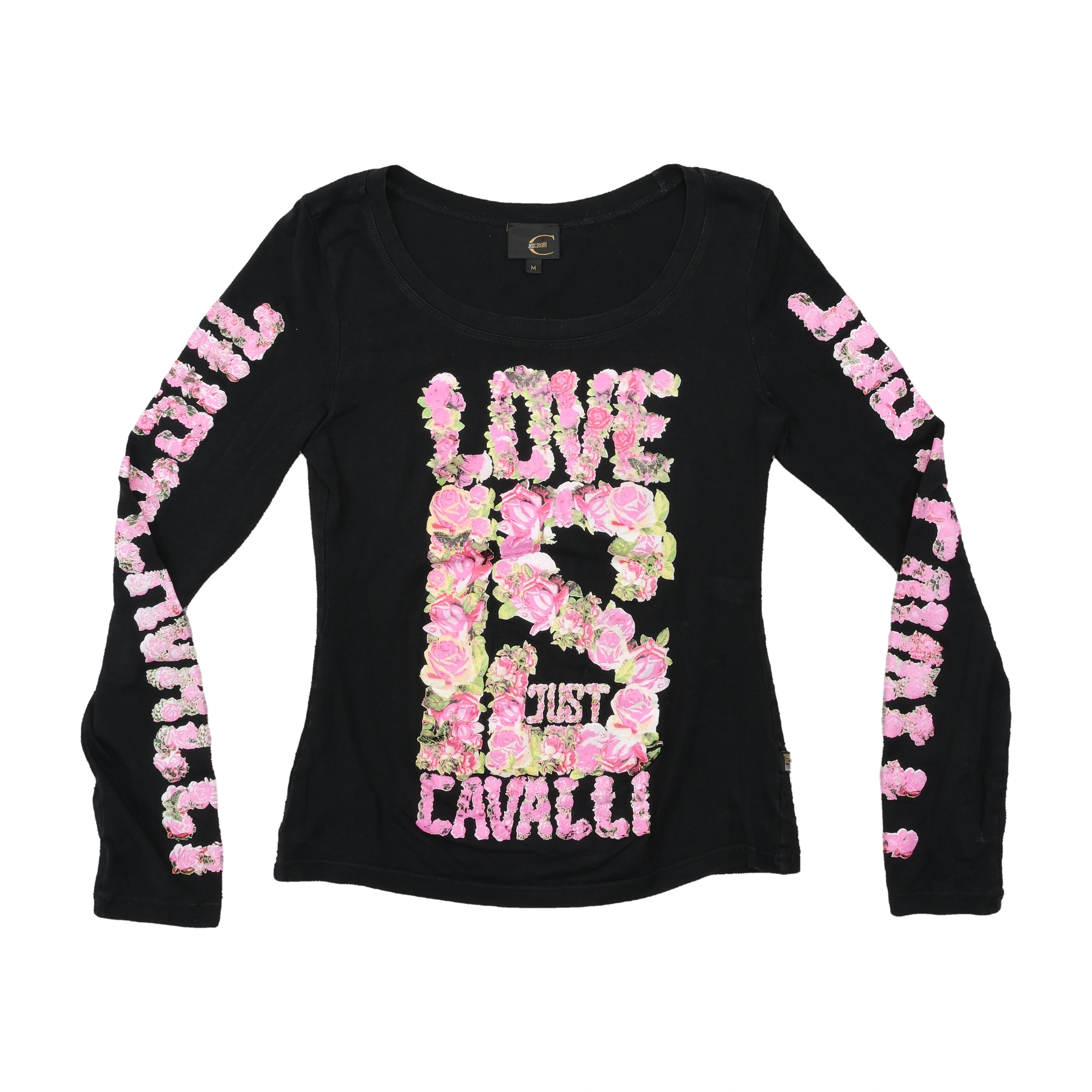 Just Cavalli Floral Graphic Long Sleeve T-shirt