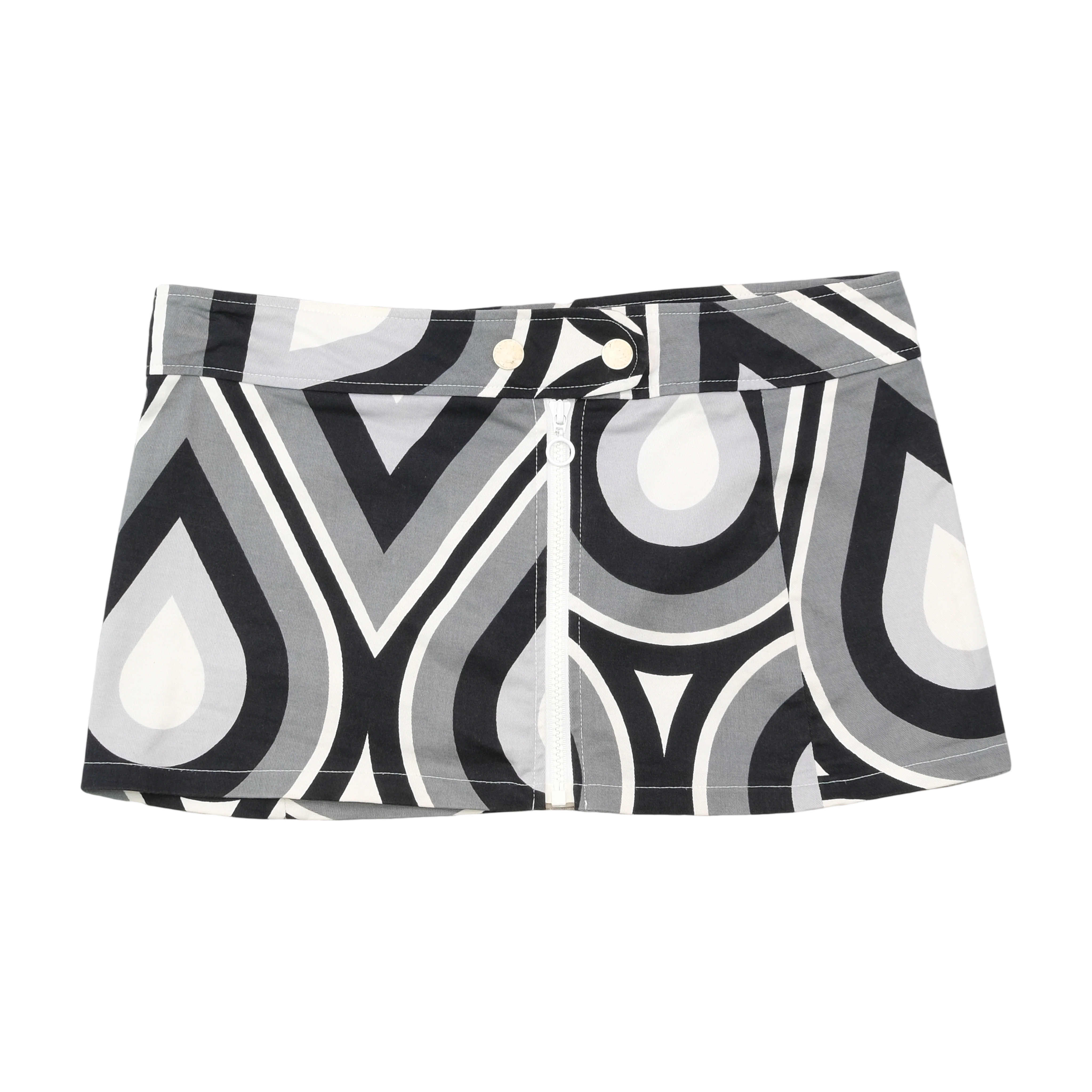 KYMCO Geometric Mod Print Mini Skirt