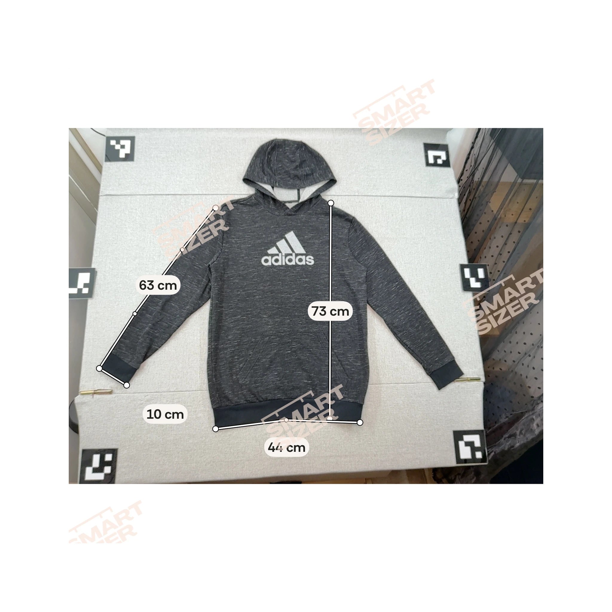Adidas Logo Print Pullover Hoodie Sweater