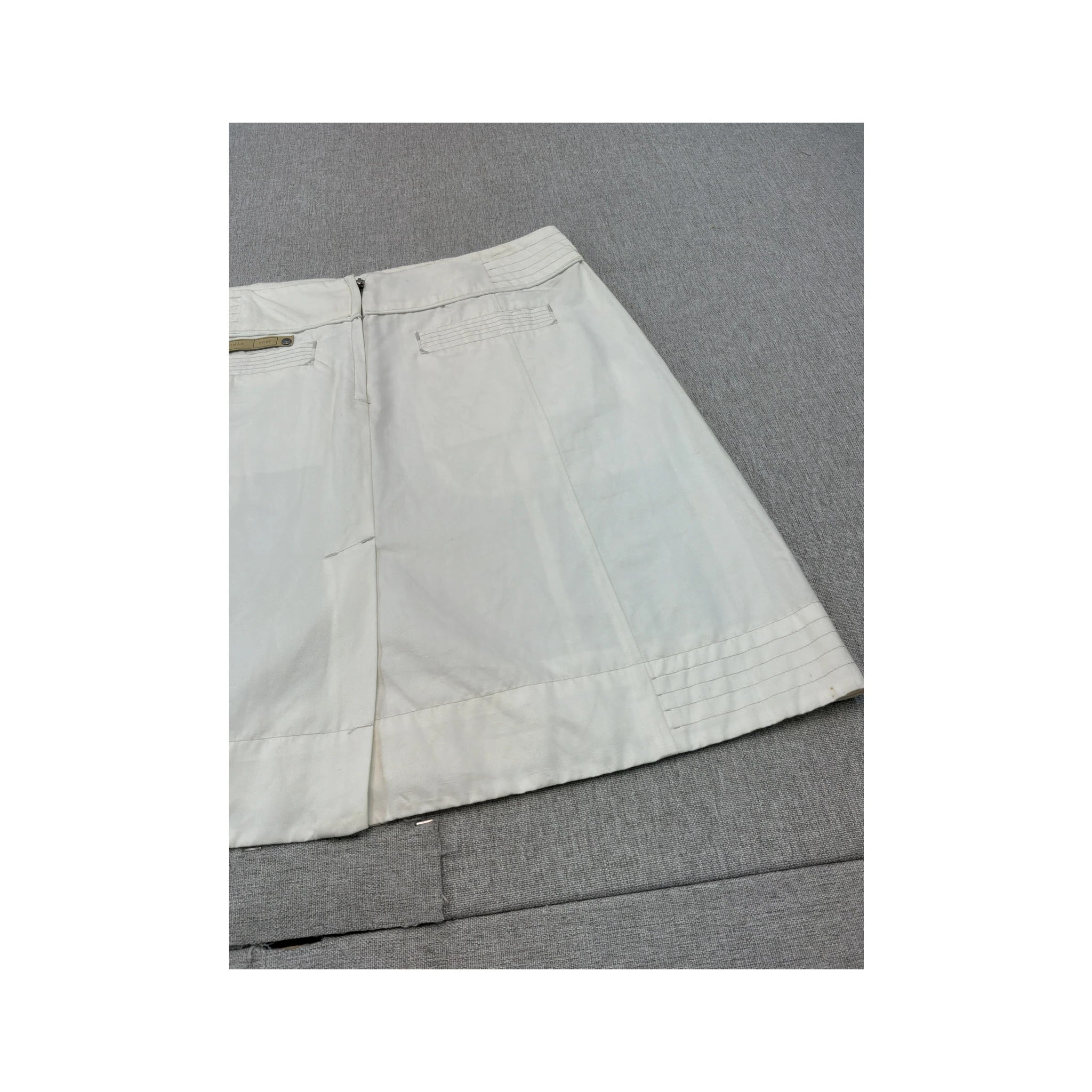 Sportmax Code Belted D-Ring Cotton Utility Mini Skirt