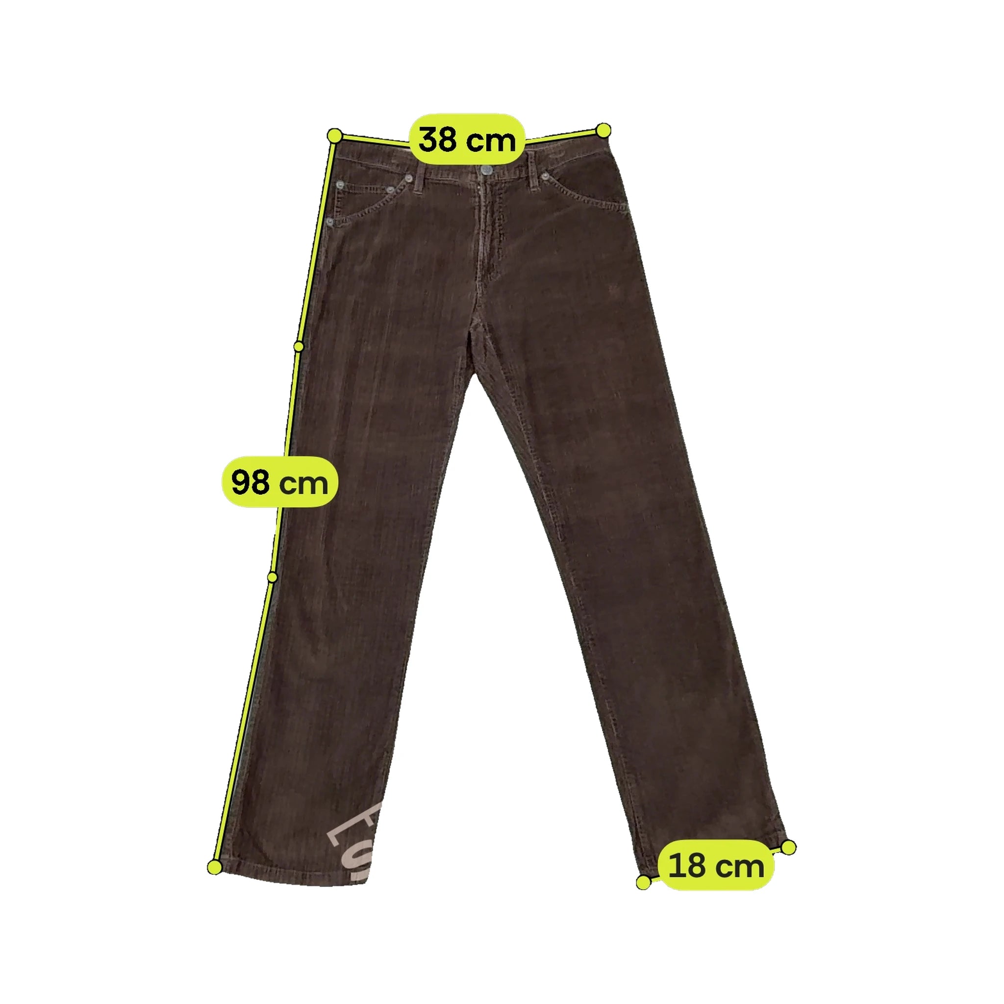 Marlboro Classics Brown Cotton Corduroy Straight Leg Pants