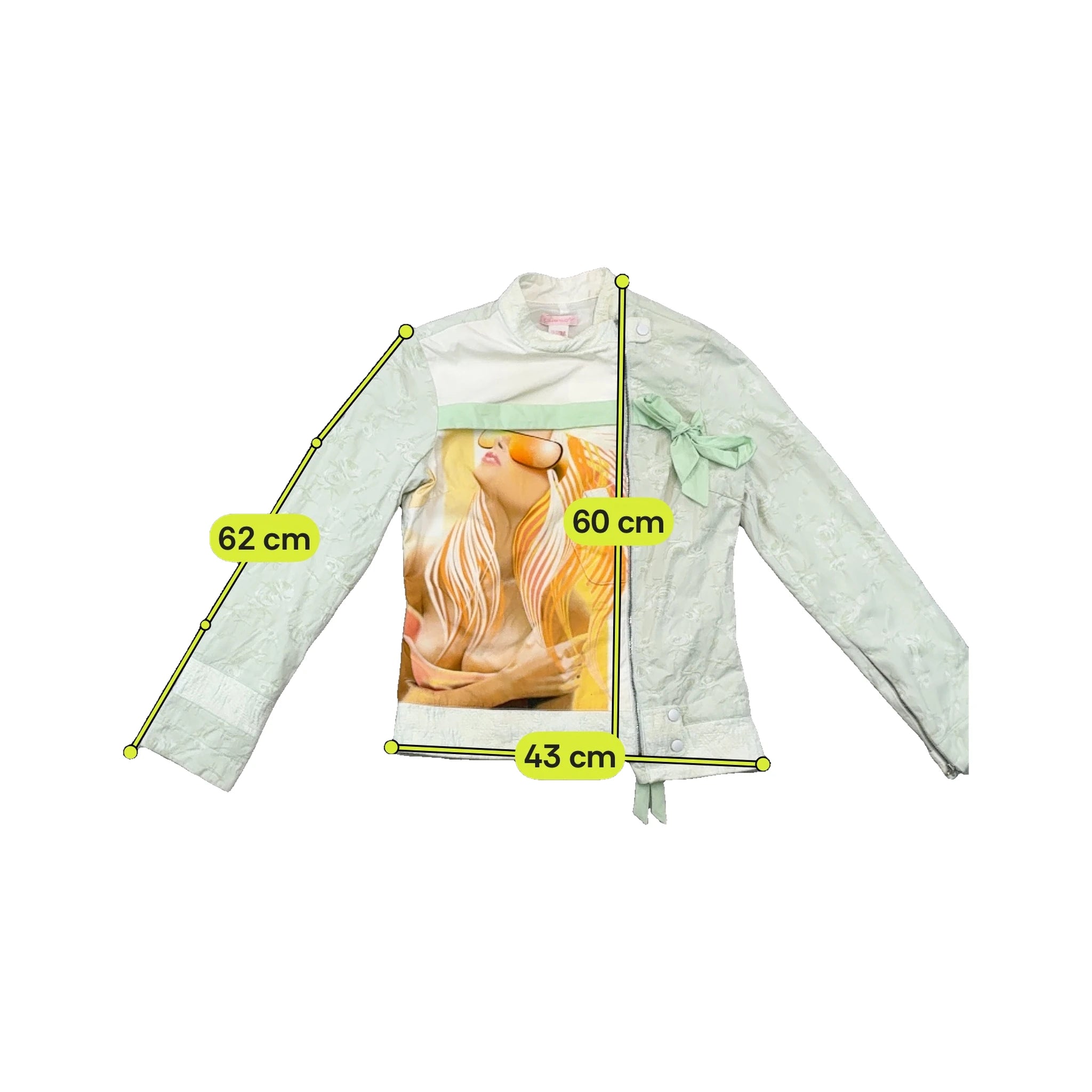 Custo Barcelona Graphic Asymmetrical Zip Jacket