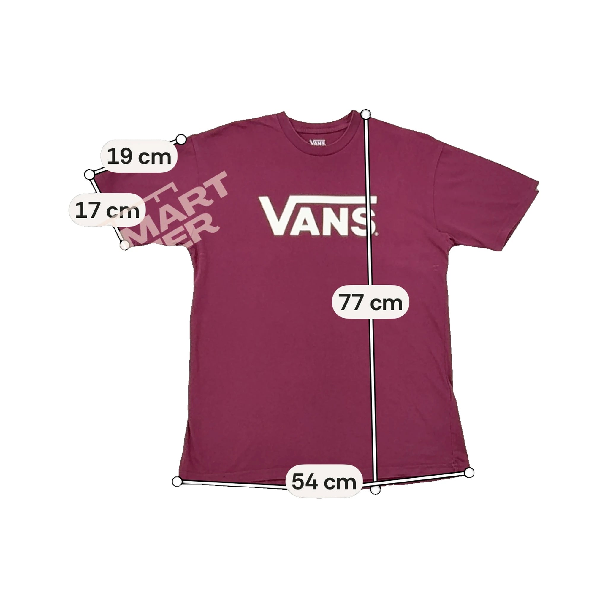 T-shirt Vans em algodão com logótipo estampado