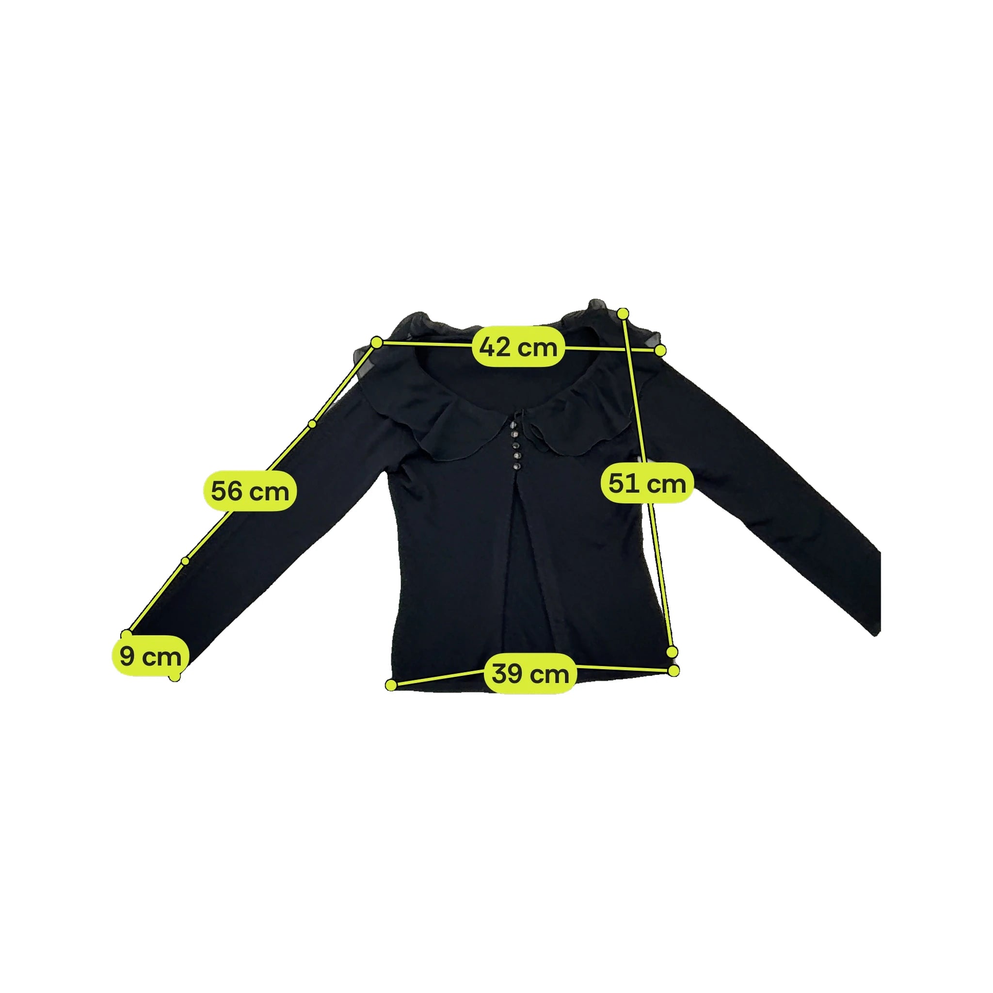Blumarine Ruffle Collar Knit Cardigan
