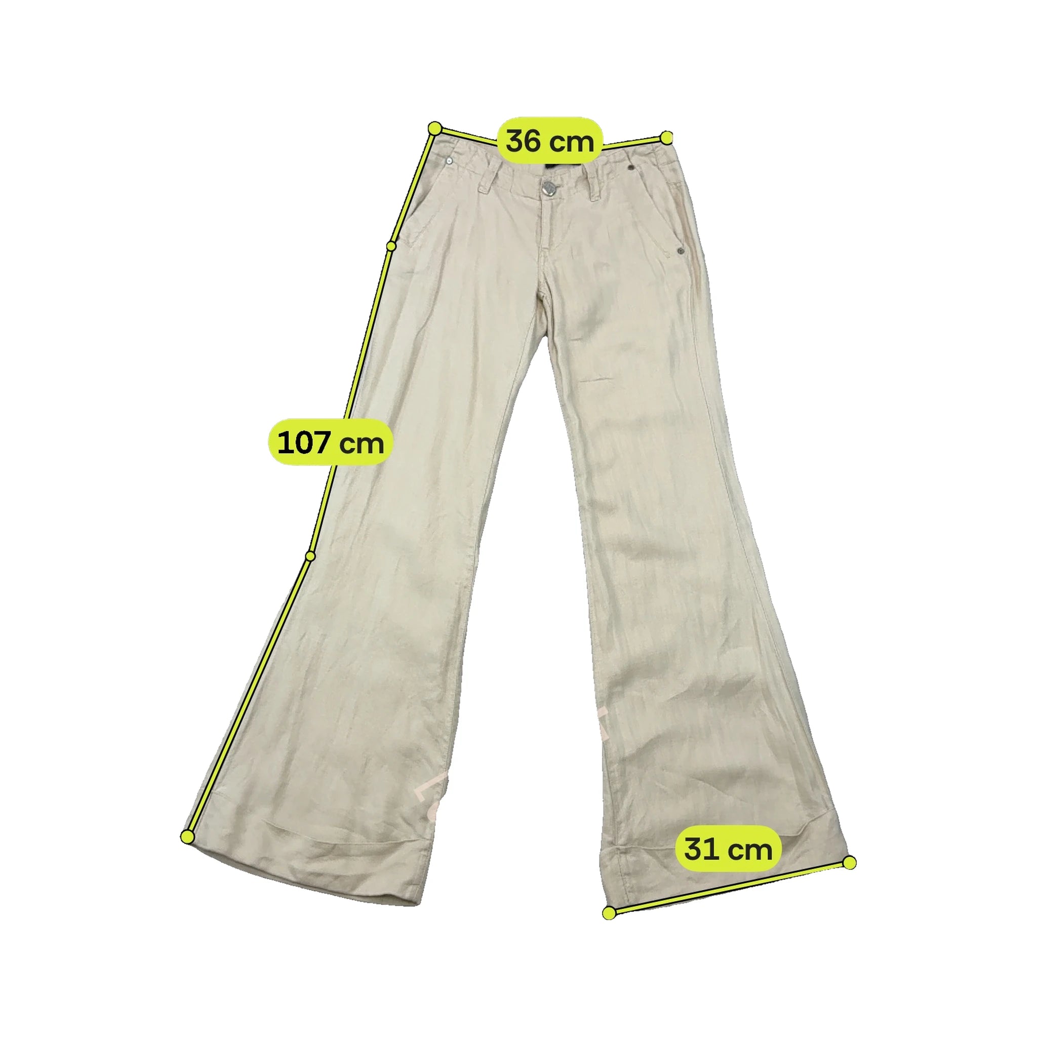 Phard Sequin Logo Wide Leg Linen Pants