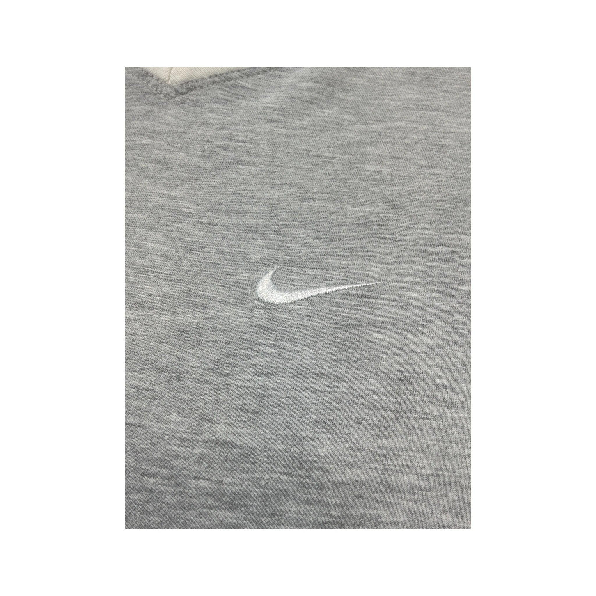 Nike Vintage Gray Long Sleeve V Neck Shirt