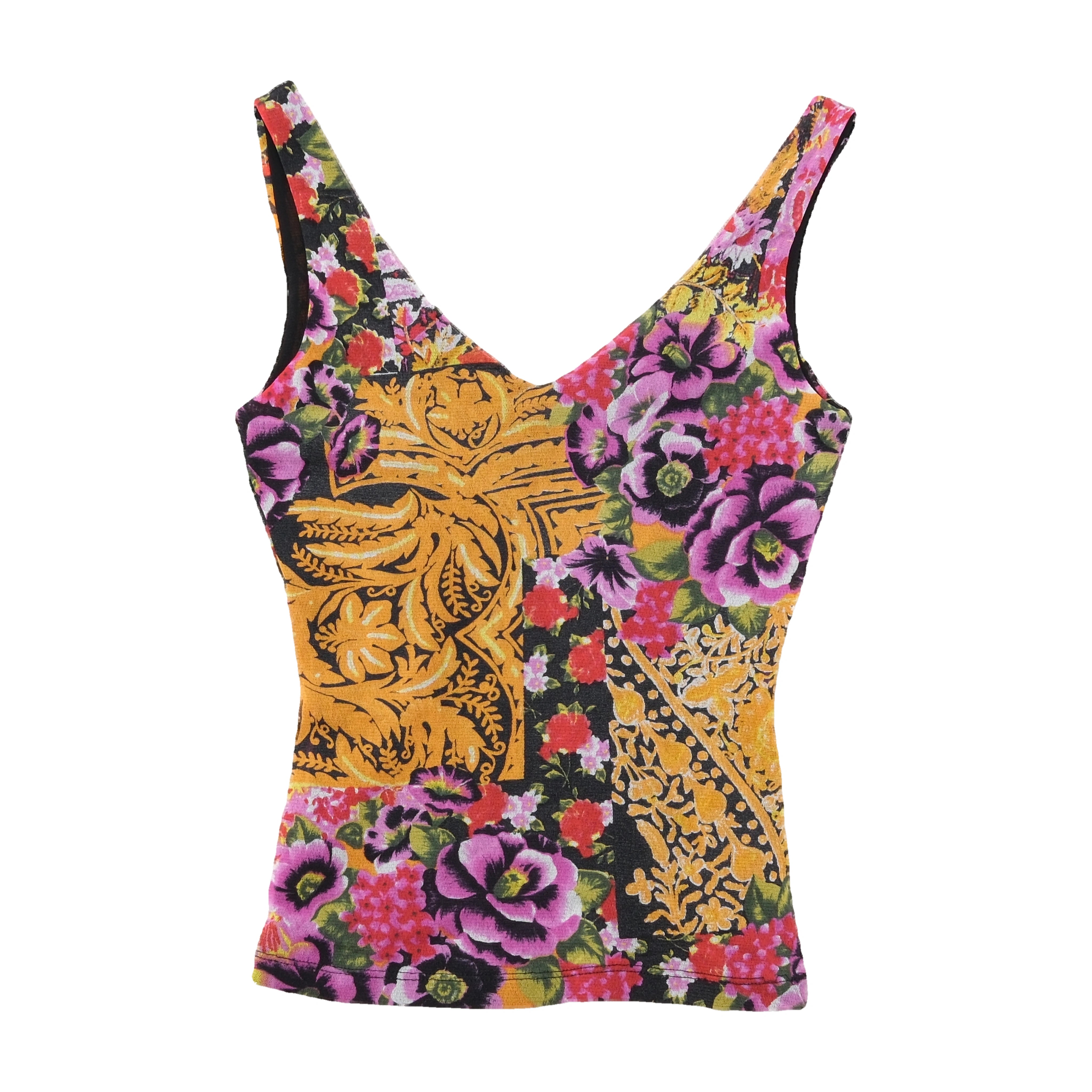 Ferrone Floral Patchwork Tank Top