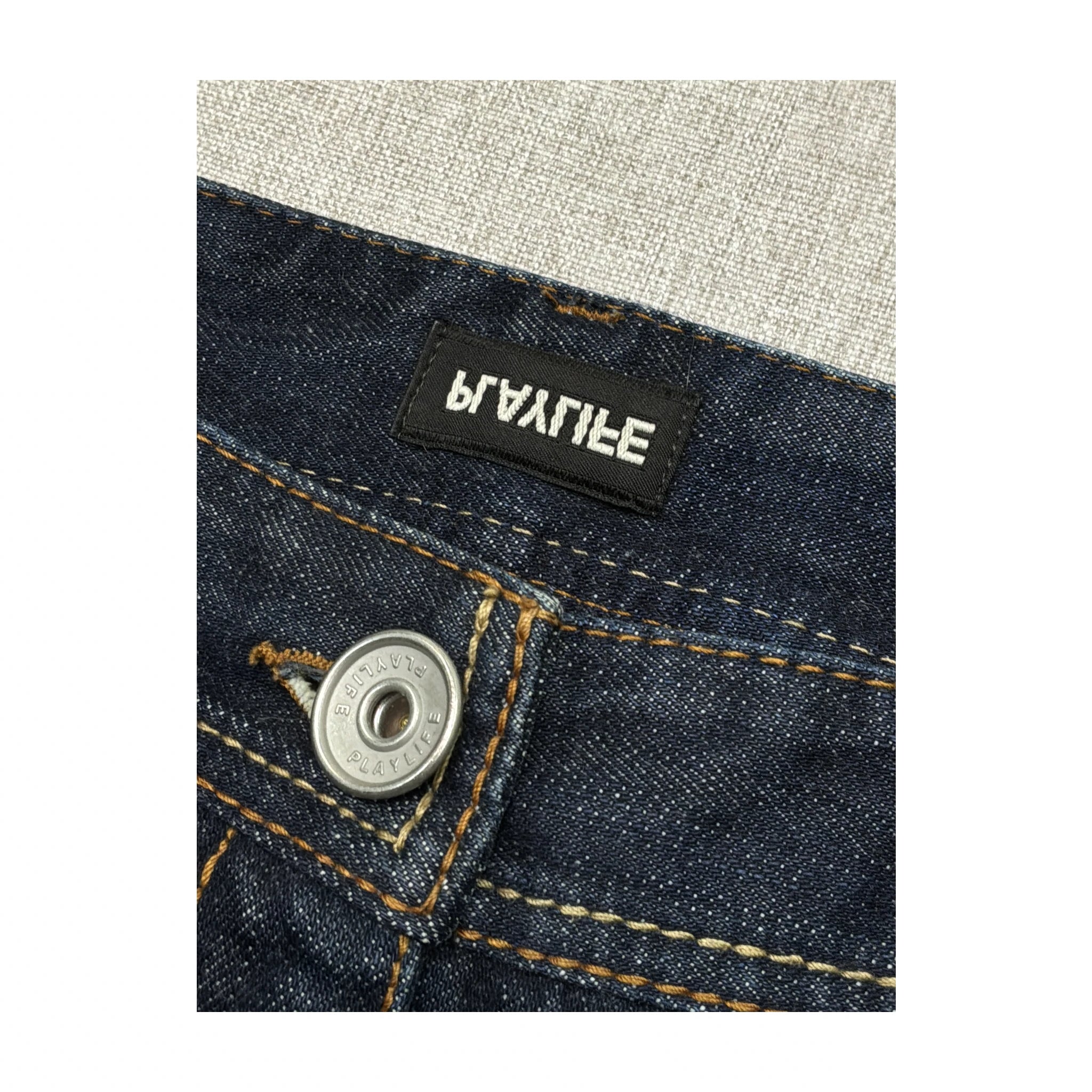 Playlife Dark Wash Denim Mini Skirt