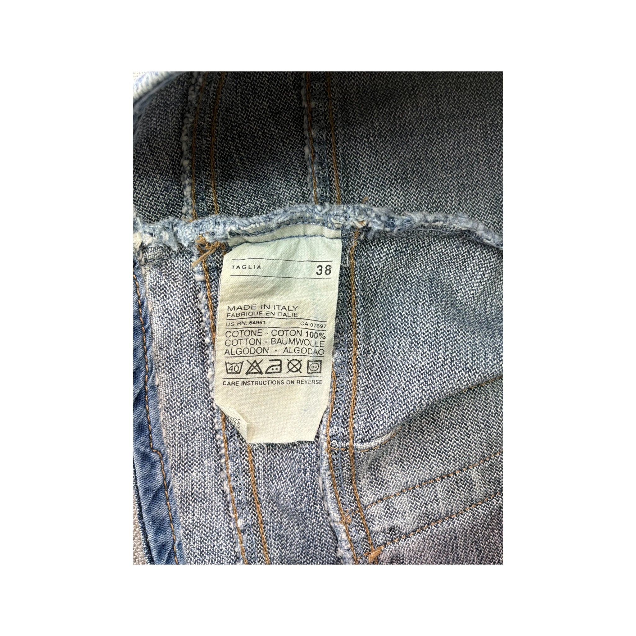 United Colors of Benetton Pleated Cotton Denim Mini Skirt