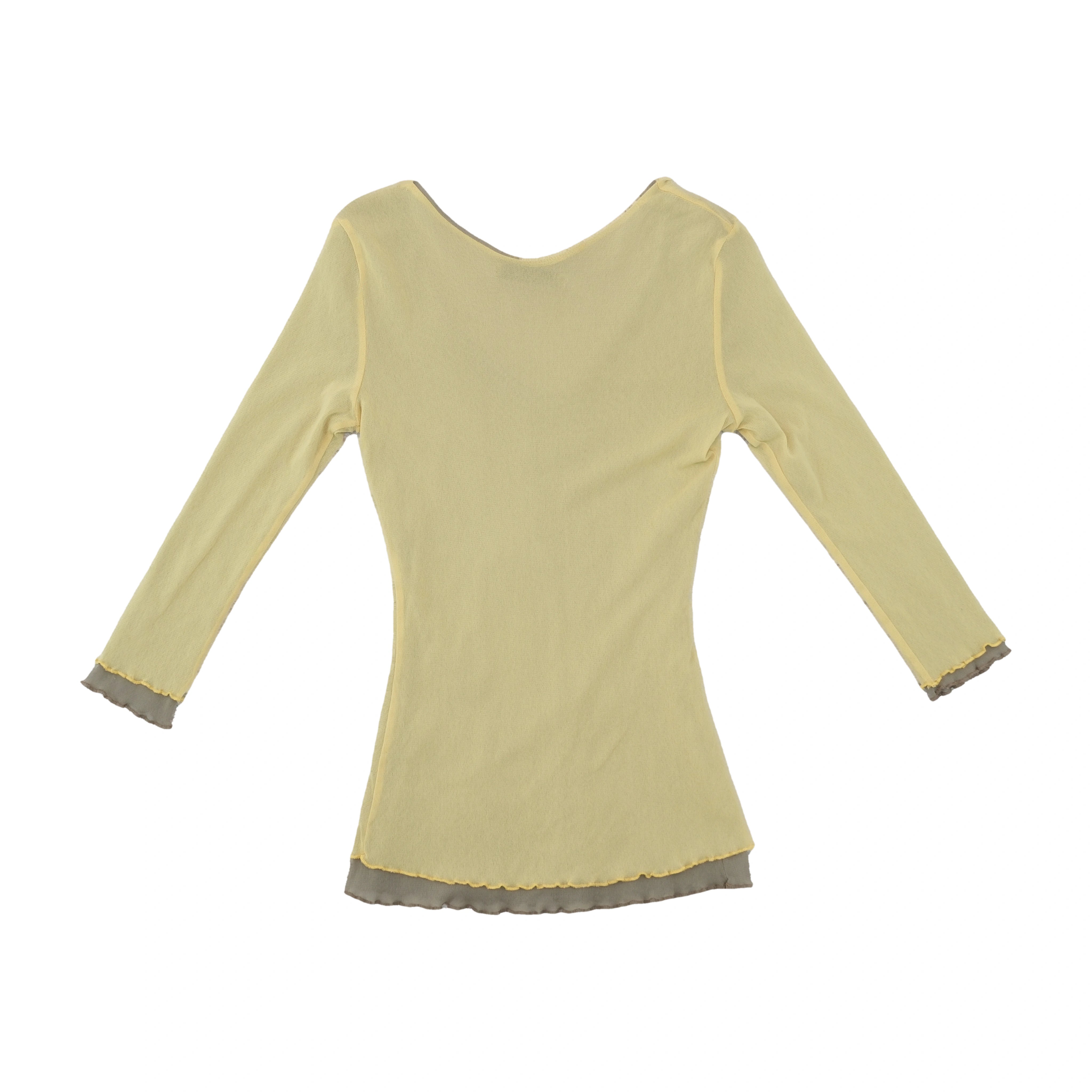 No-Nà Floral Appliqué Sheer Blouse