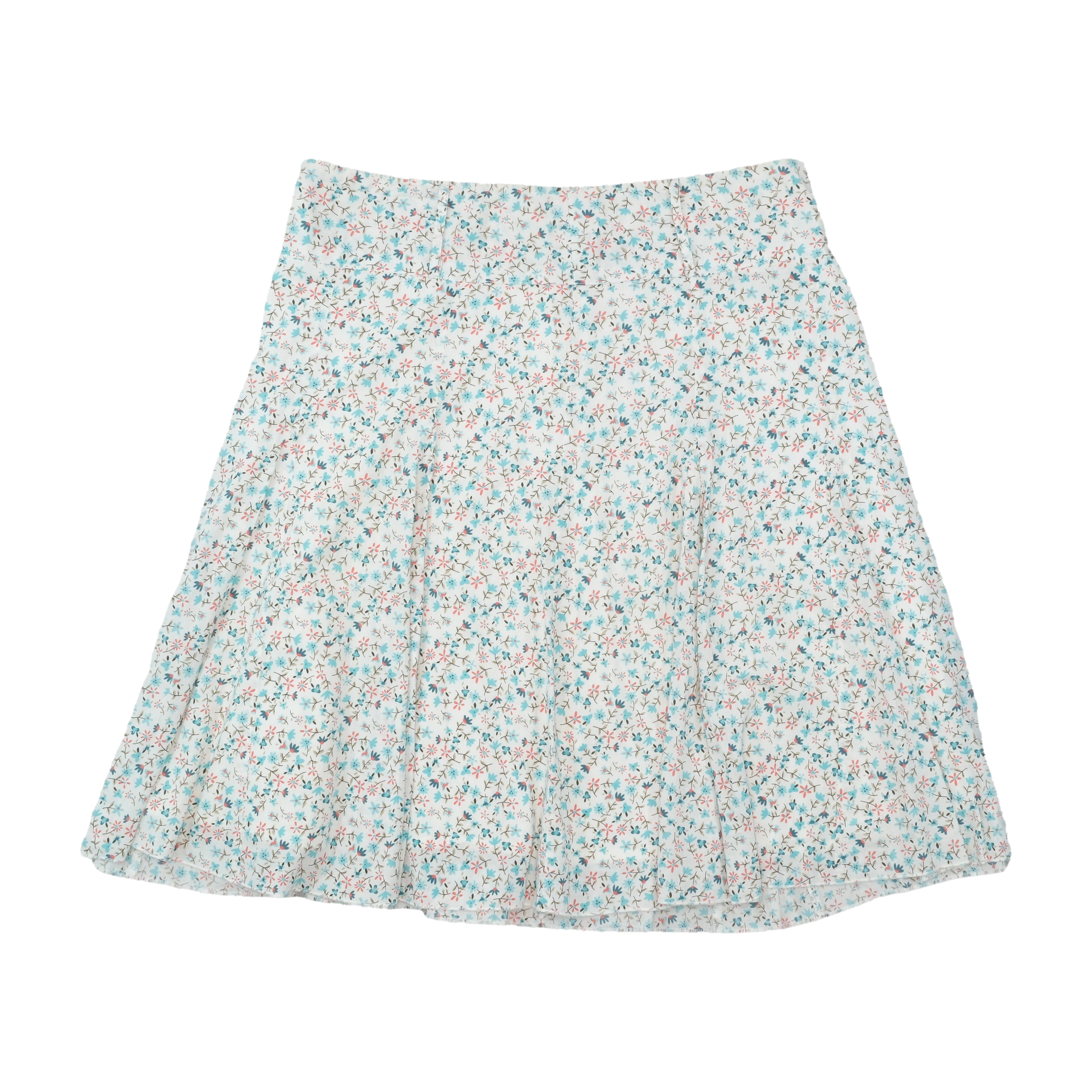 Benotti floral smocked panel skirt