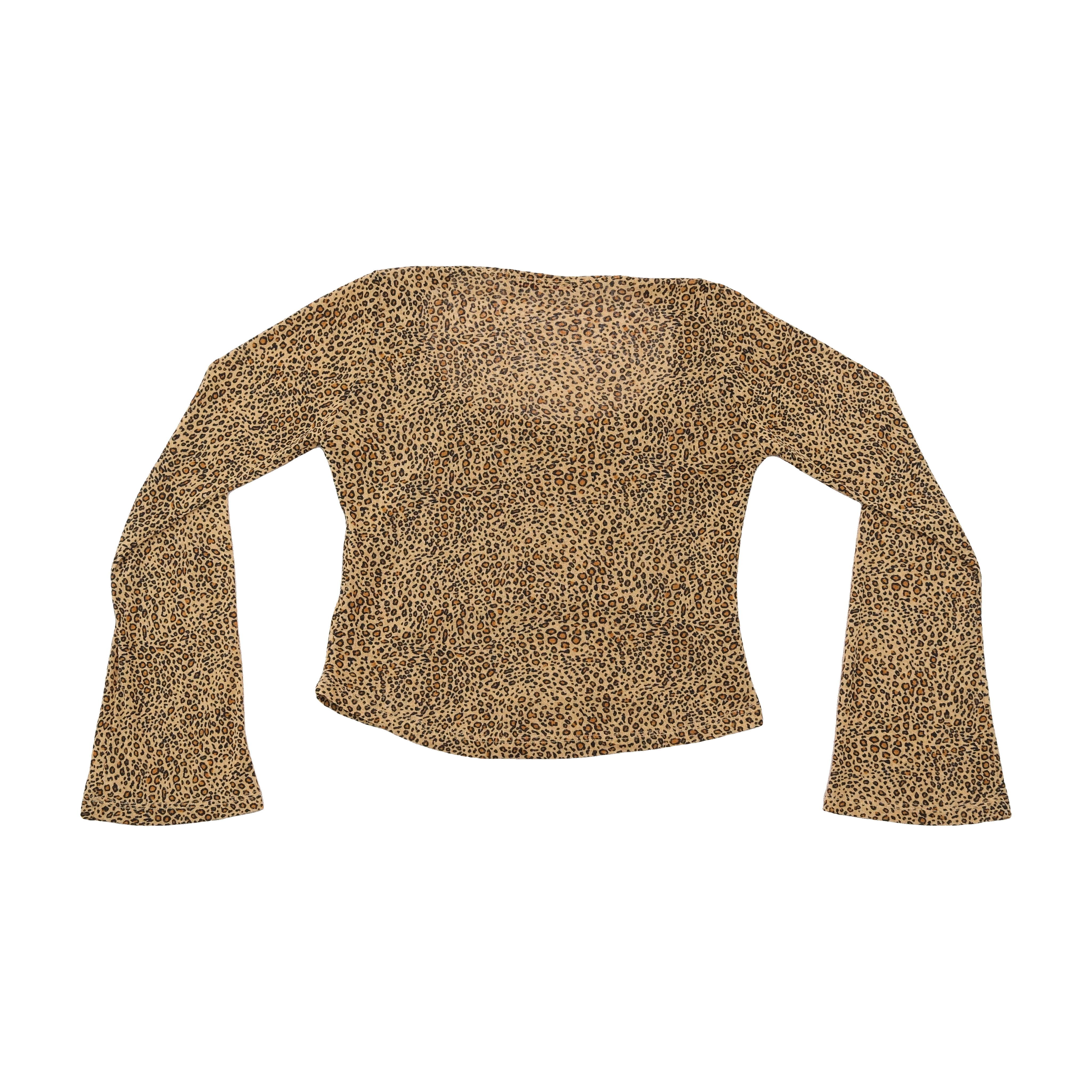 Chevignon Leopard Print Bell Sleeve Blouse (repriced)