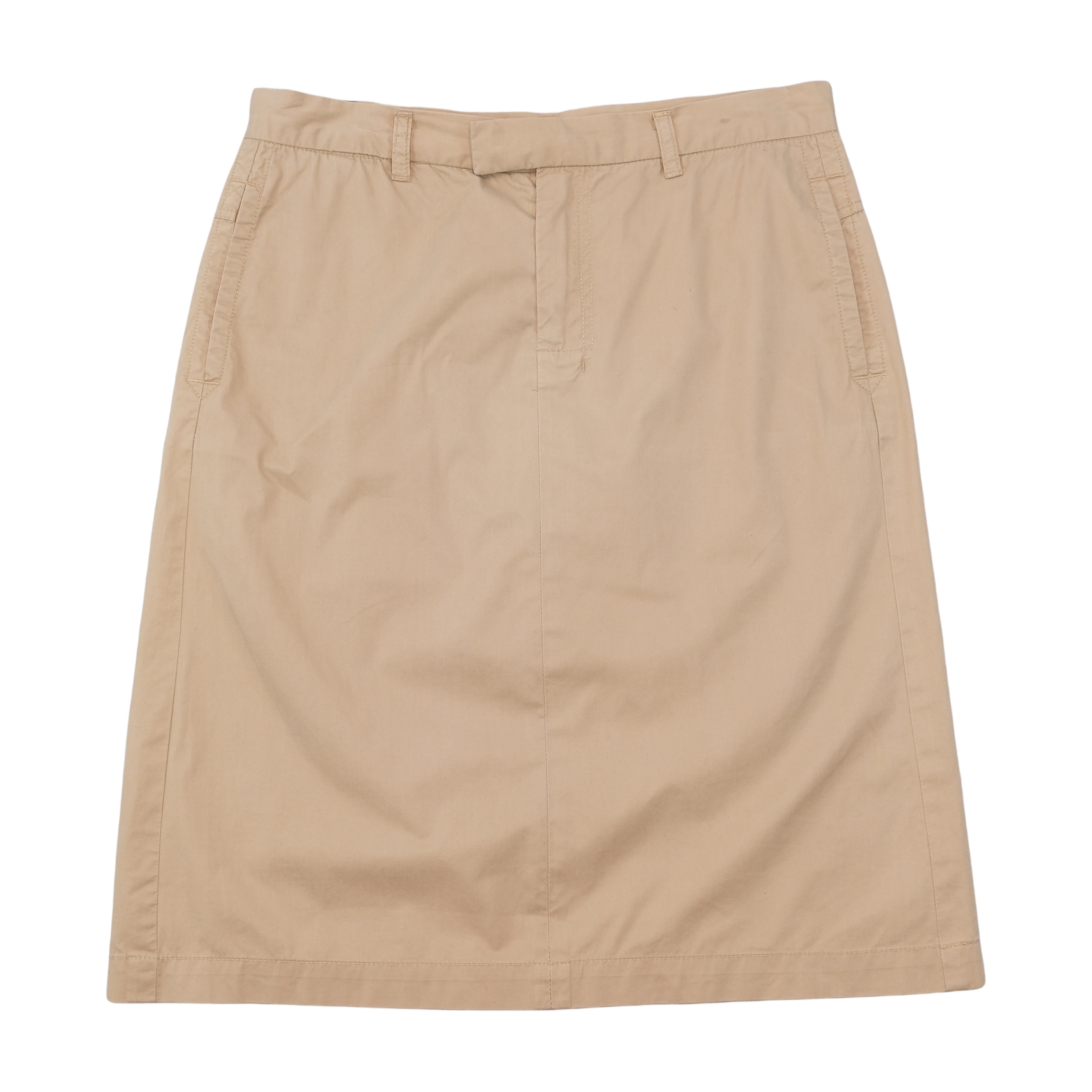 Diesel Beige Logo Embroidered Midi Skirt