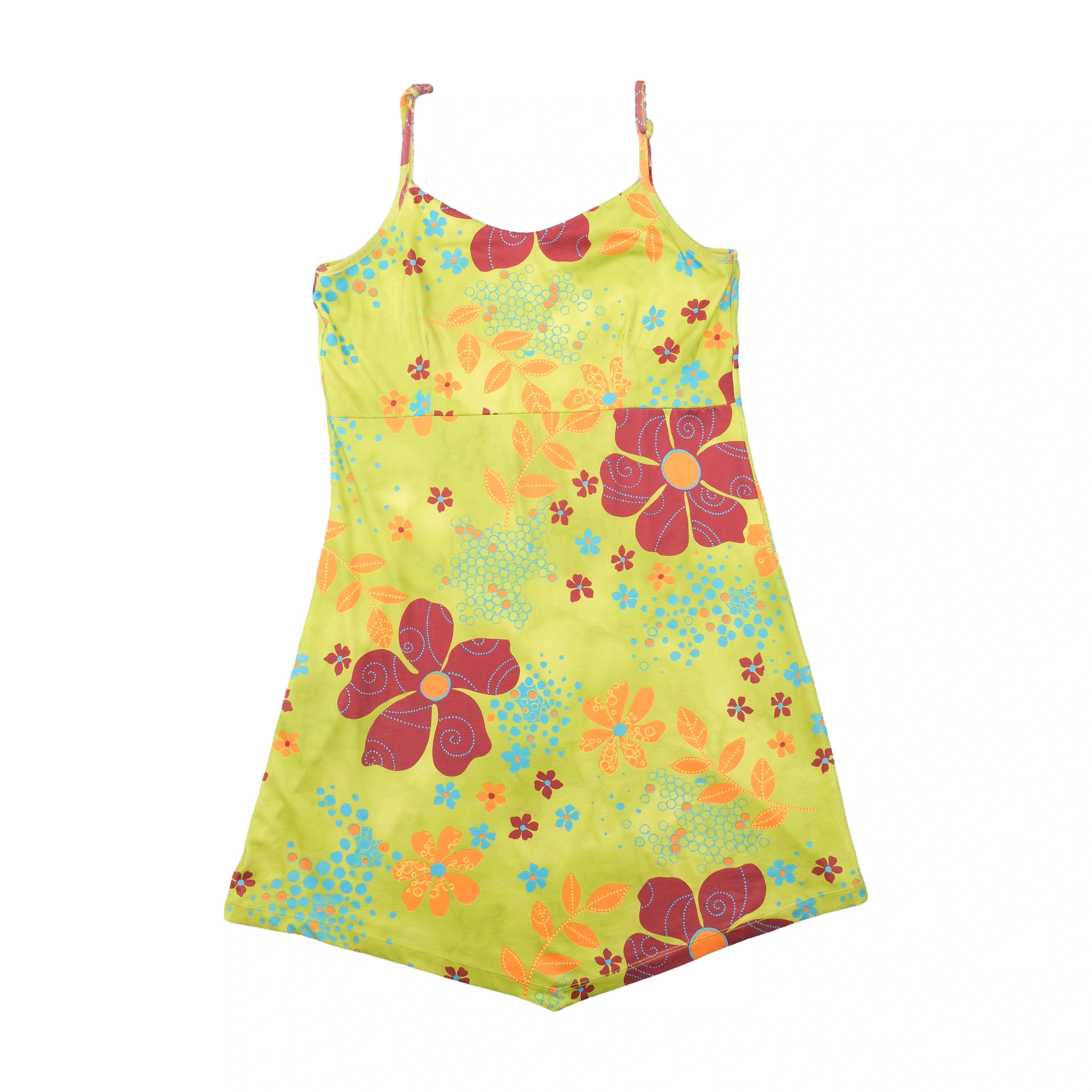 Gato Negro Floral Print Spaghetti Strap Dress