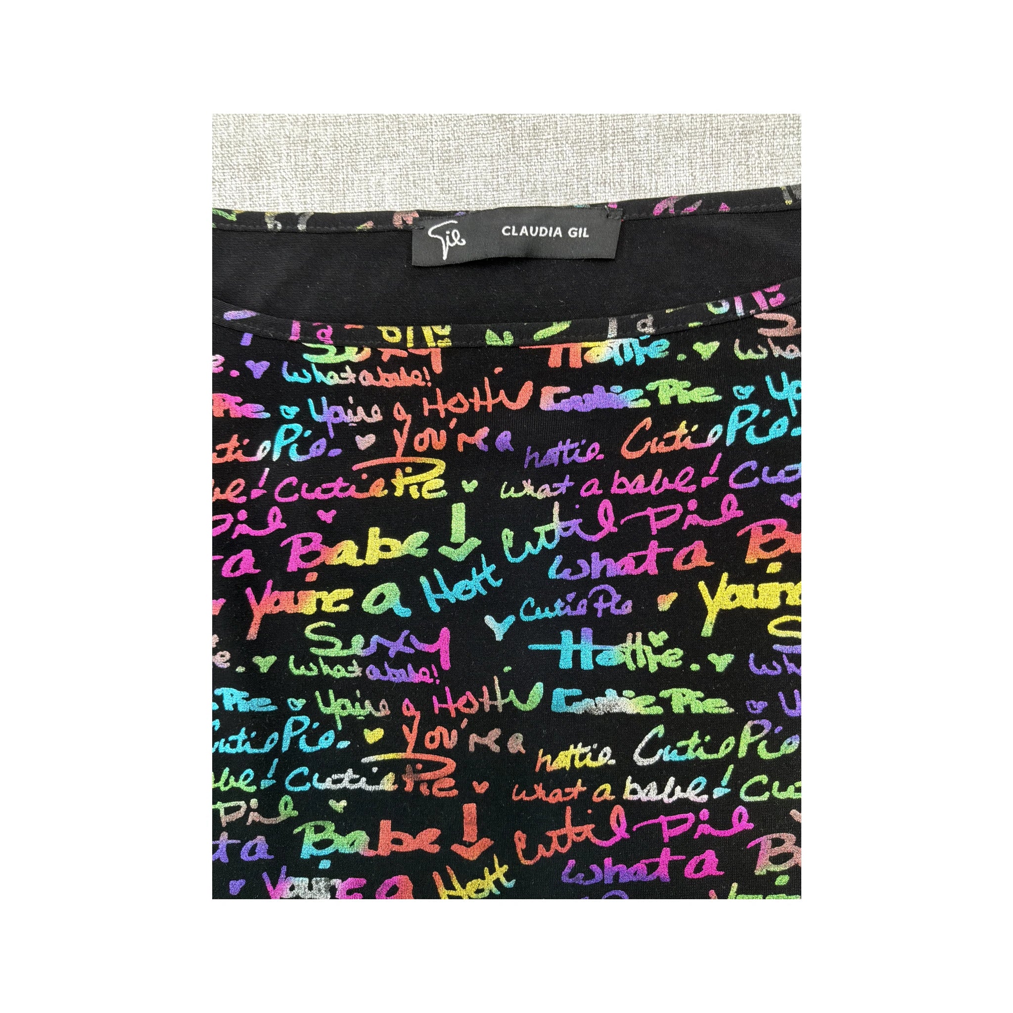 Claudia Gil Rainbow Graffiti Print Tank Top