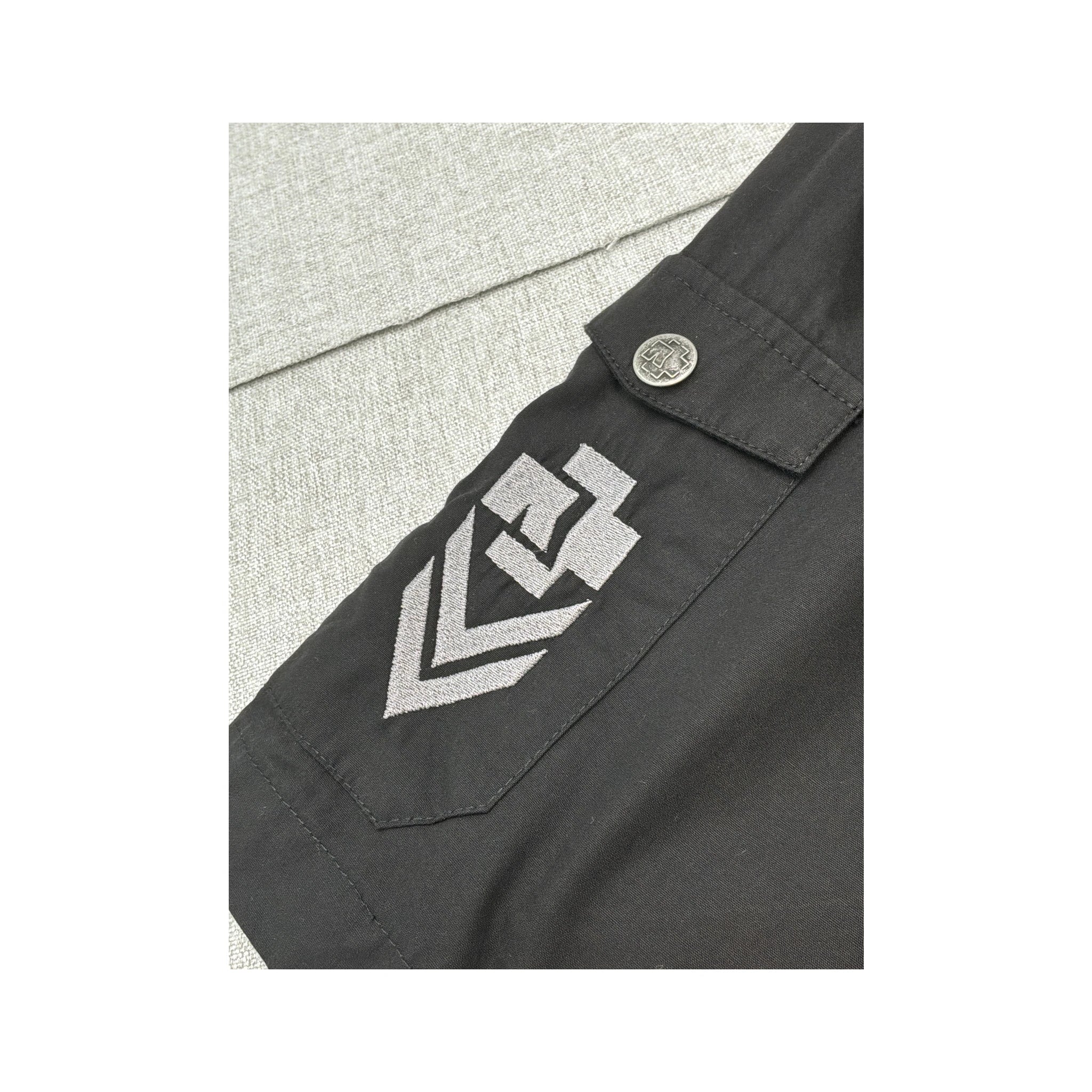 Rammstein Black Cotton Short Sleeve Utility Shirt