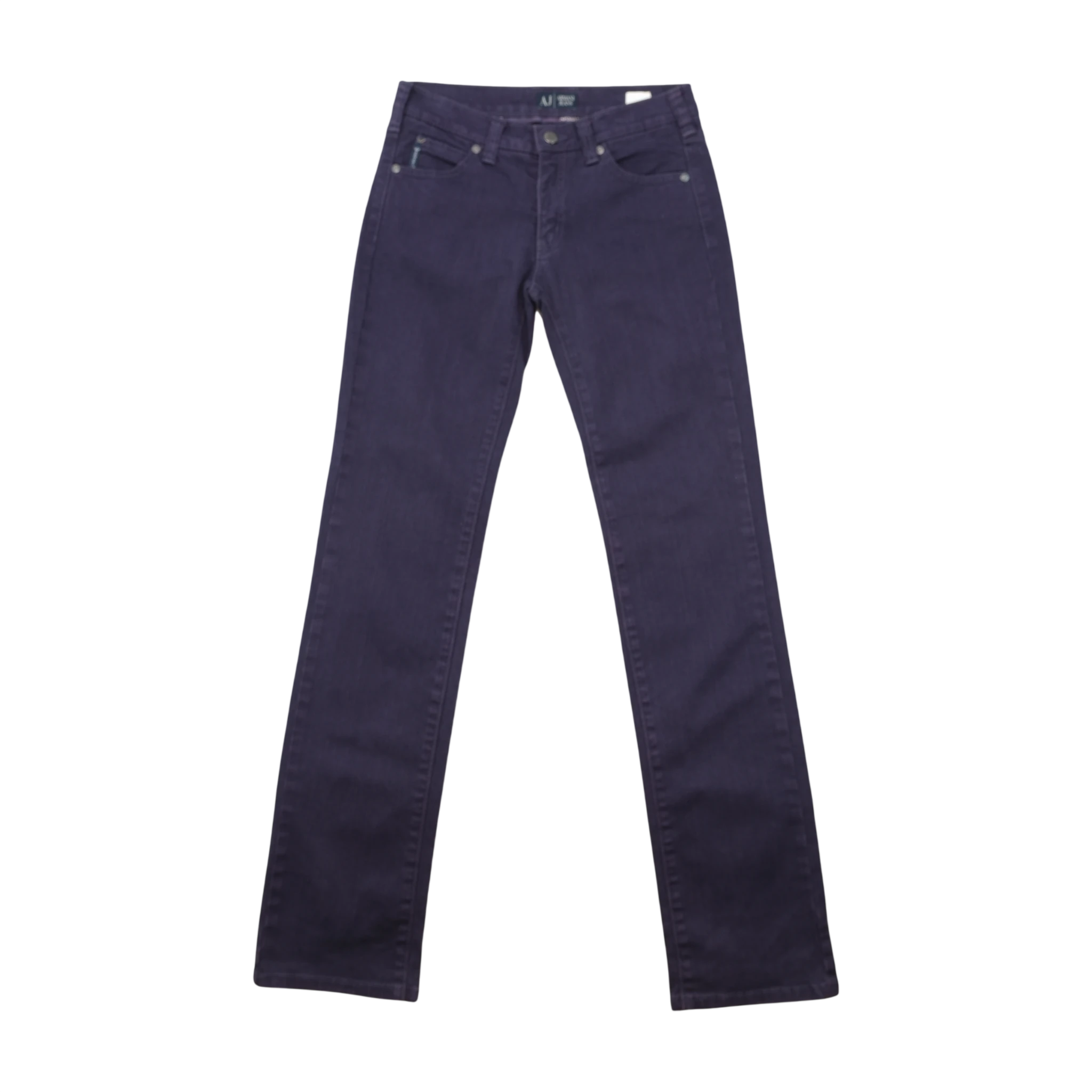 Calças de ganga Armani Jeans em algodão Elástico roxo com Bolsos de Lantejoulas