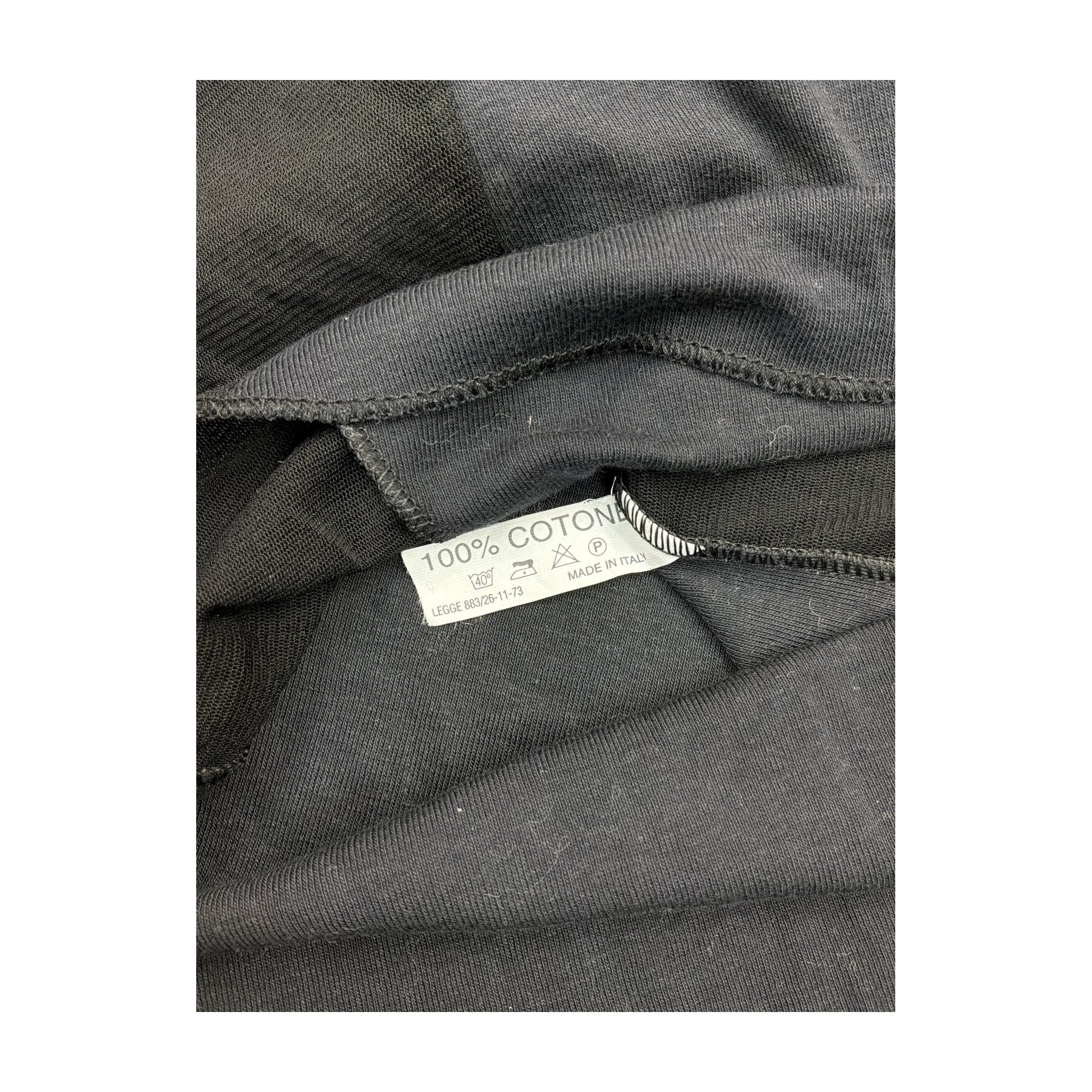 Nexos Black Mesh Sleeve Embroidered Long Sleeve Shirt (Made in Italy)