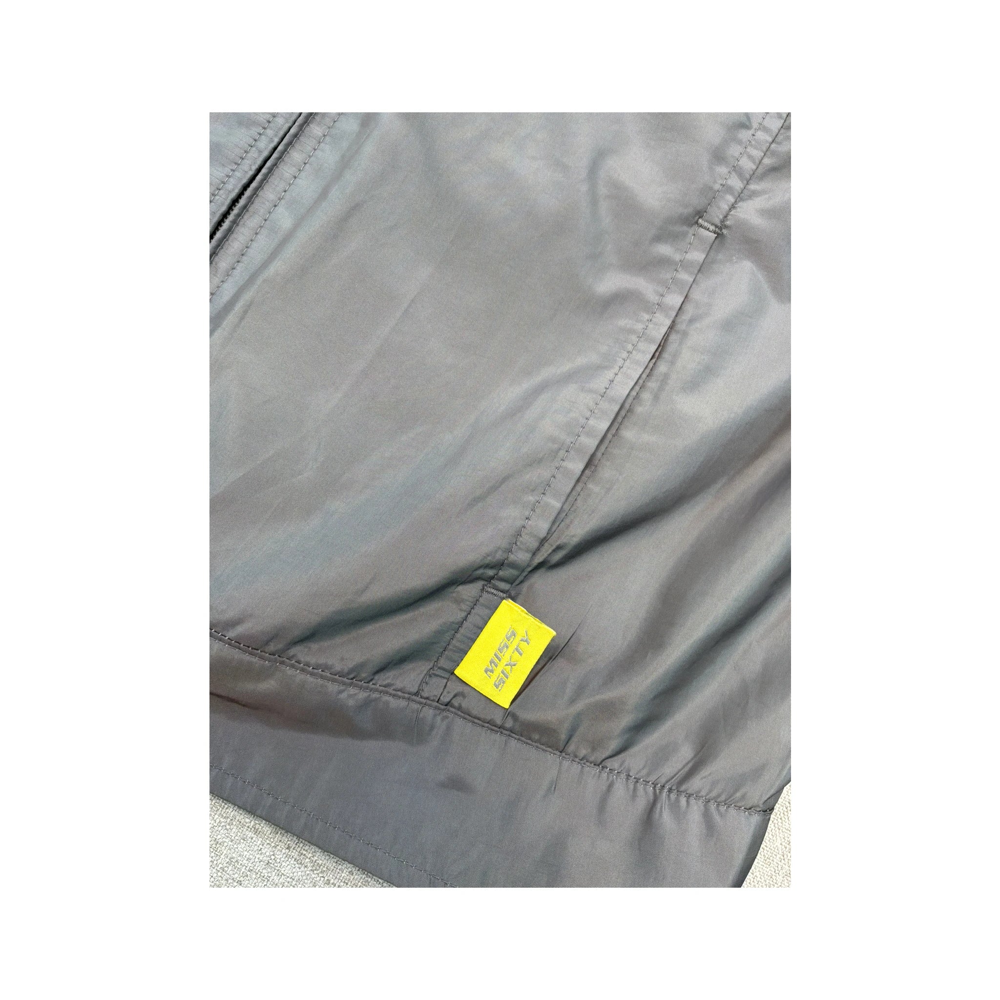 Miss Sixty Gray Zip Front Mesh Lined Jacket