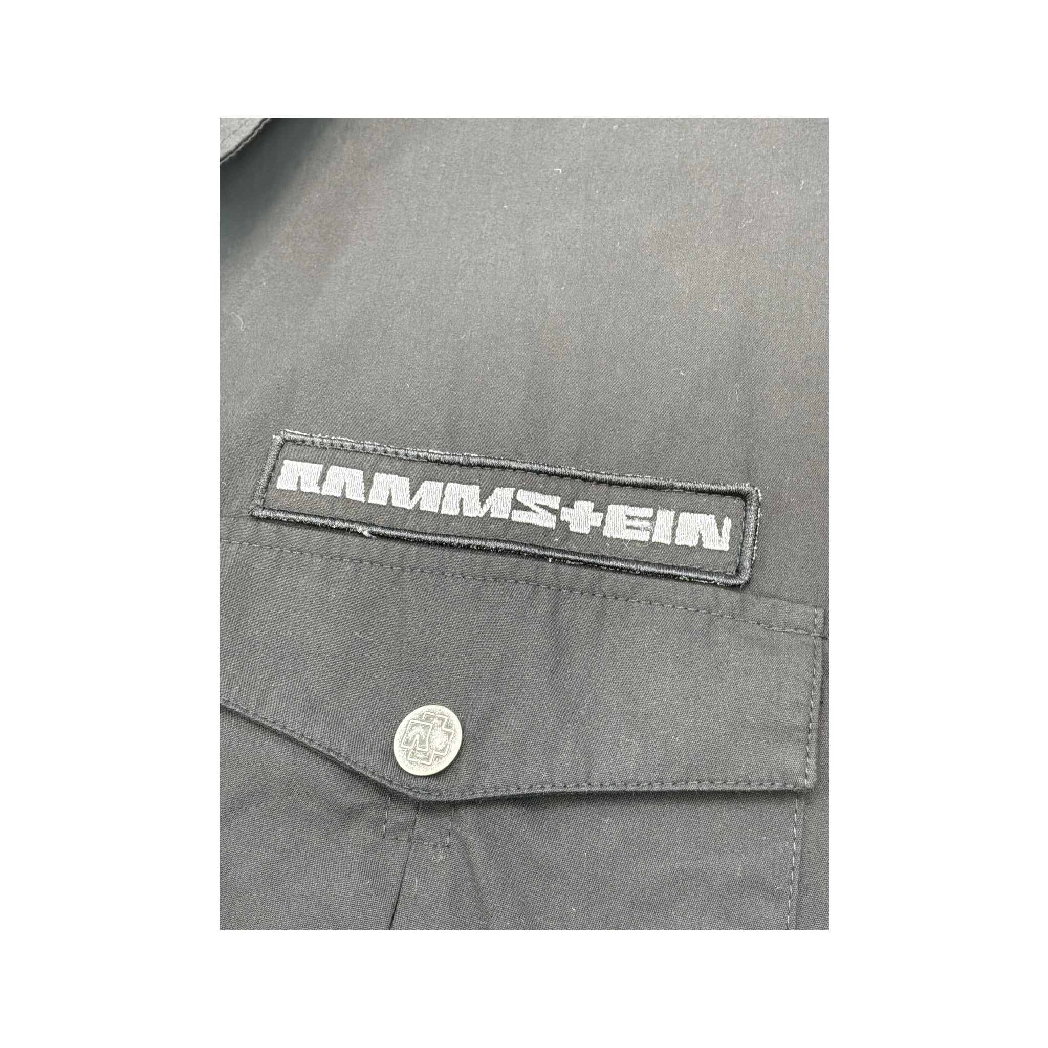 Rammstein Black Cotton Short Sleeve Utility Shirt