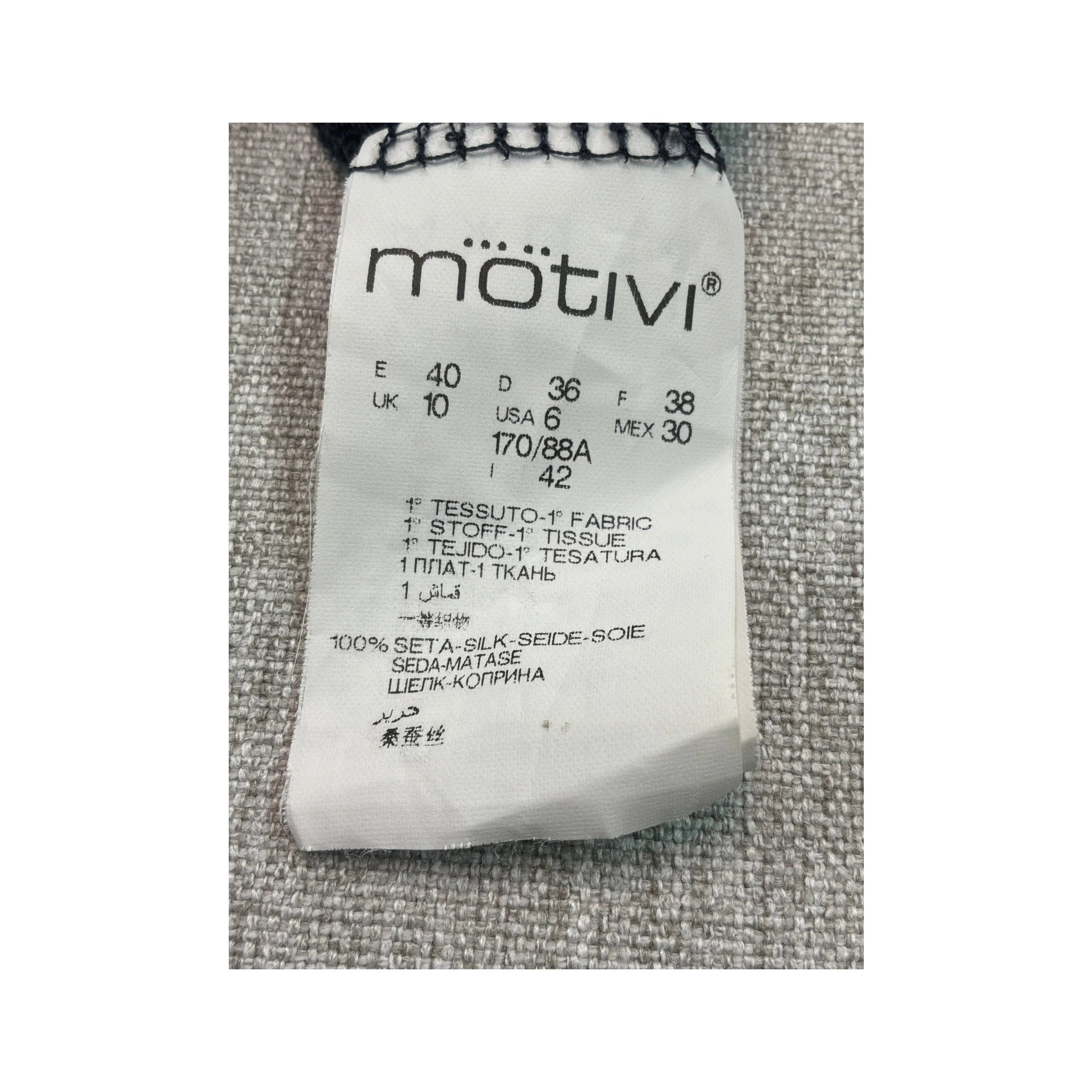 Vestido Lingerie Motivi 100% Seda estampado