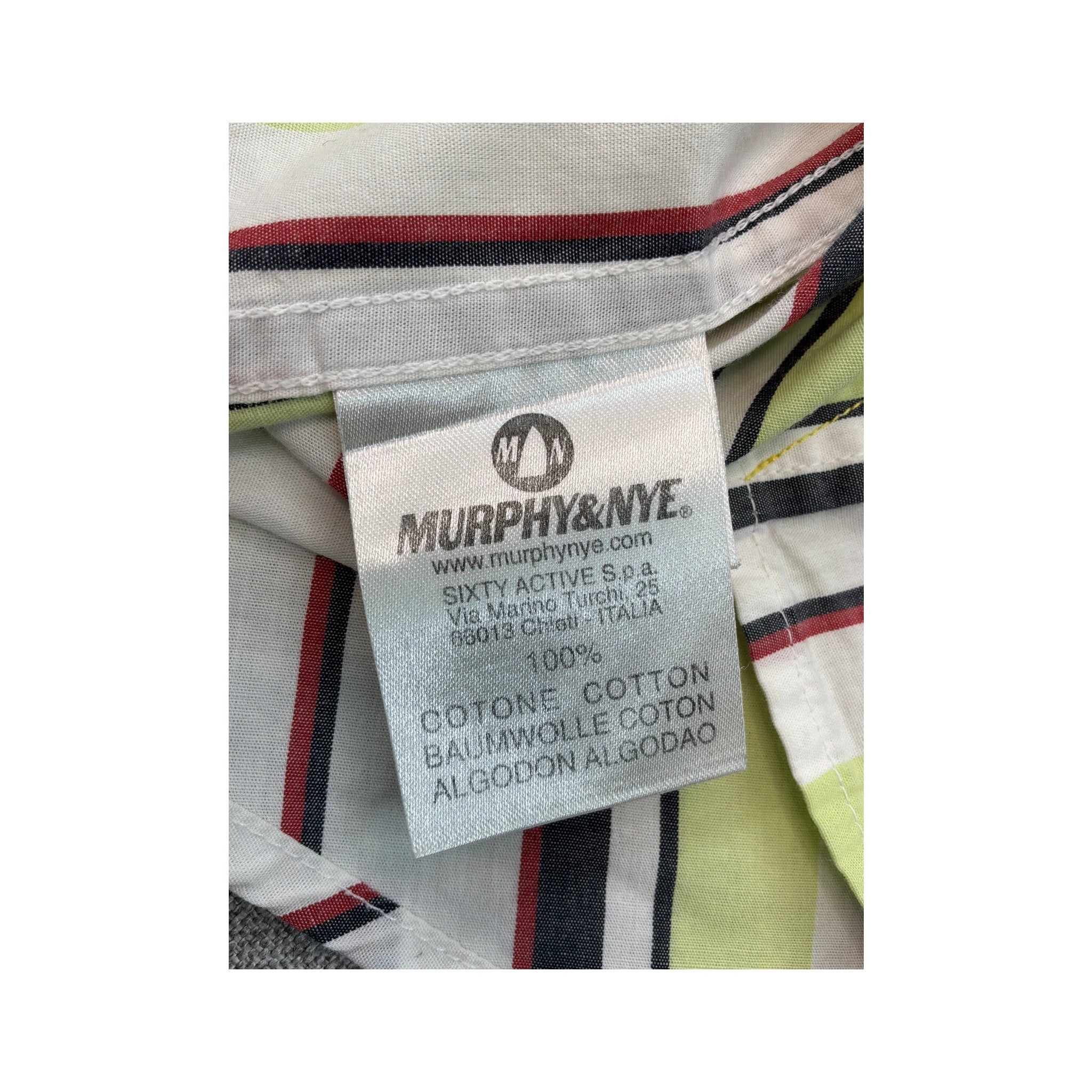 Murphy & Nye Striped Button-Down Cotton Shirt