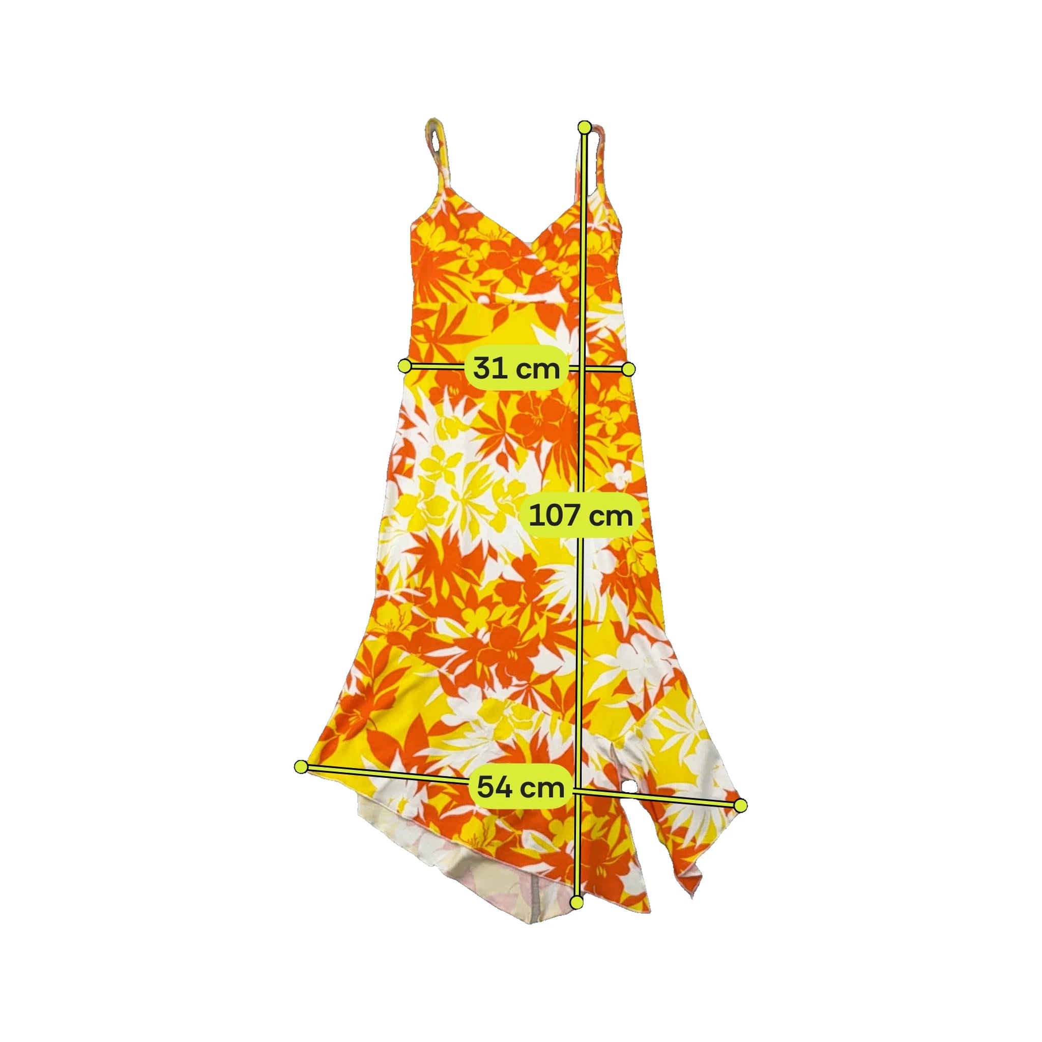 Pimkie Floral Handkerchief Hem Slip Dress