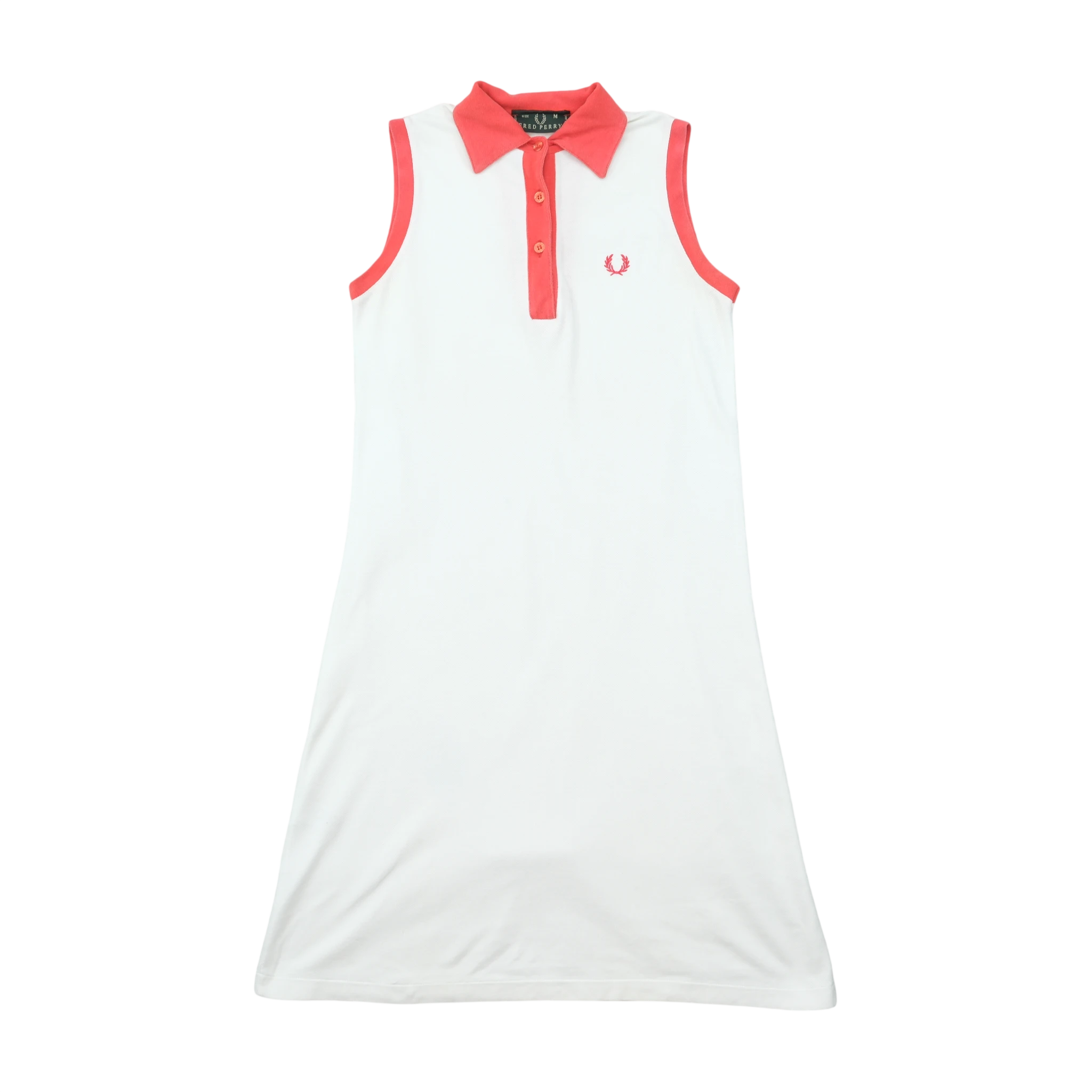 Fred Perry Contrast Trim Cotton Piqué Sleeveless Polo Dress