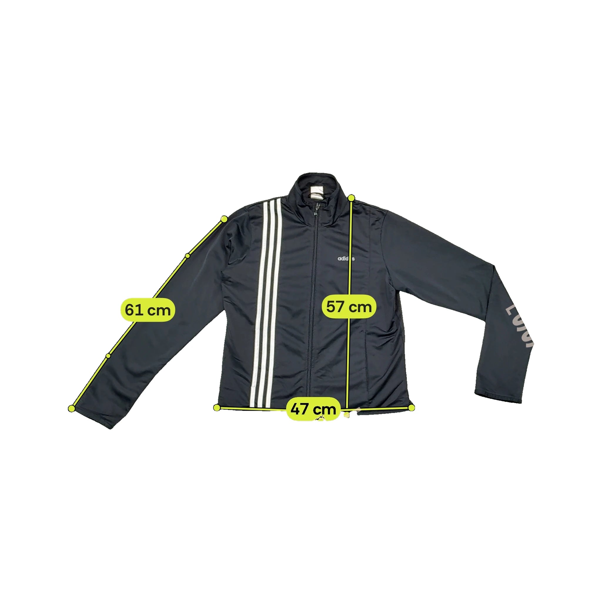 Casaco de fato de treino adidas preto com Três riscas e Fecho Total