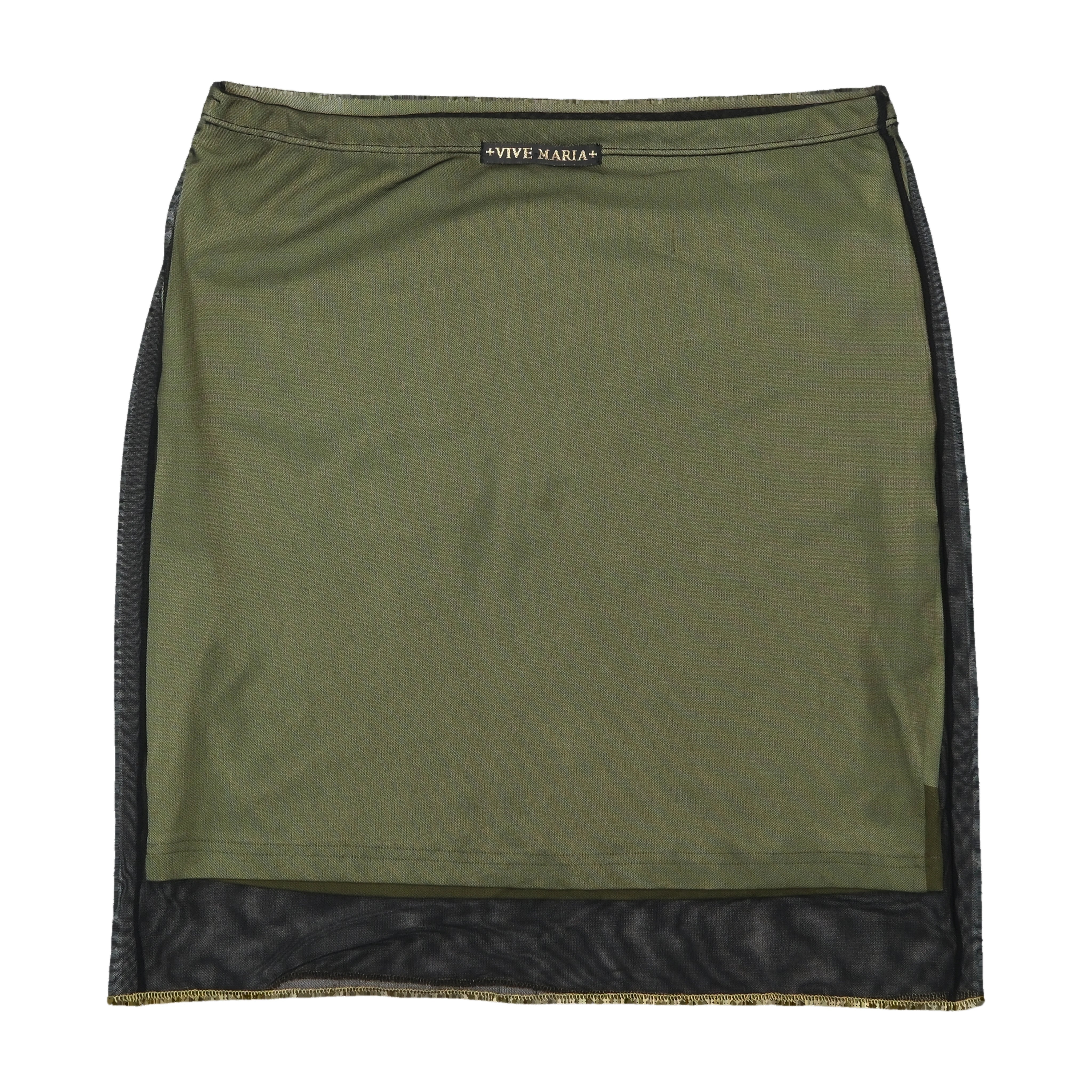 Vive Maria Virgin Mary Graphic Mesh Mini Skirt