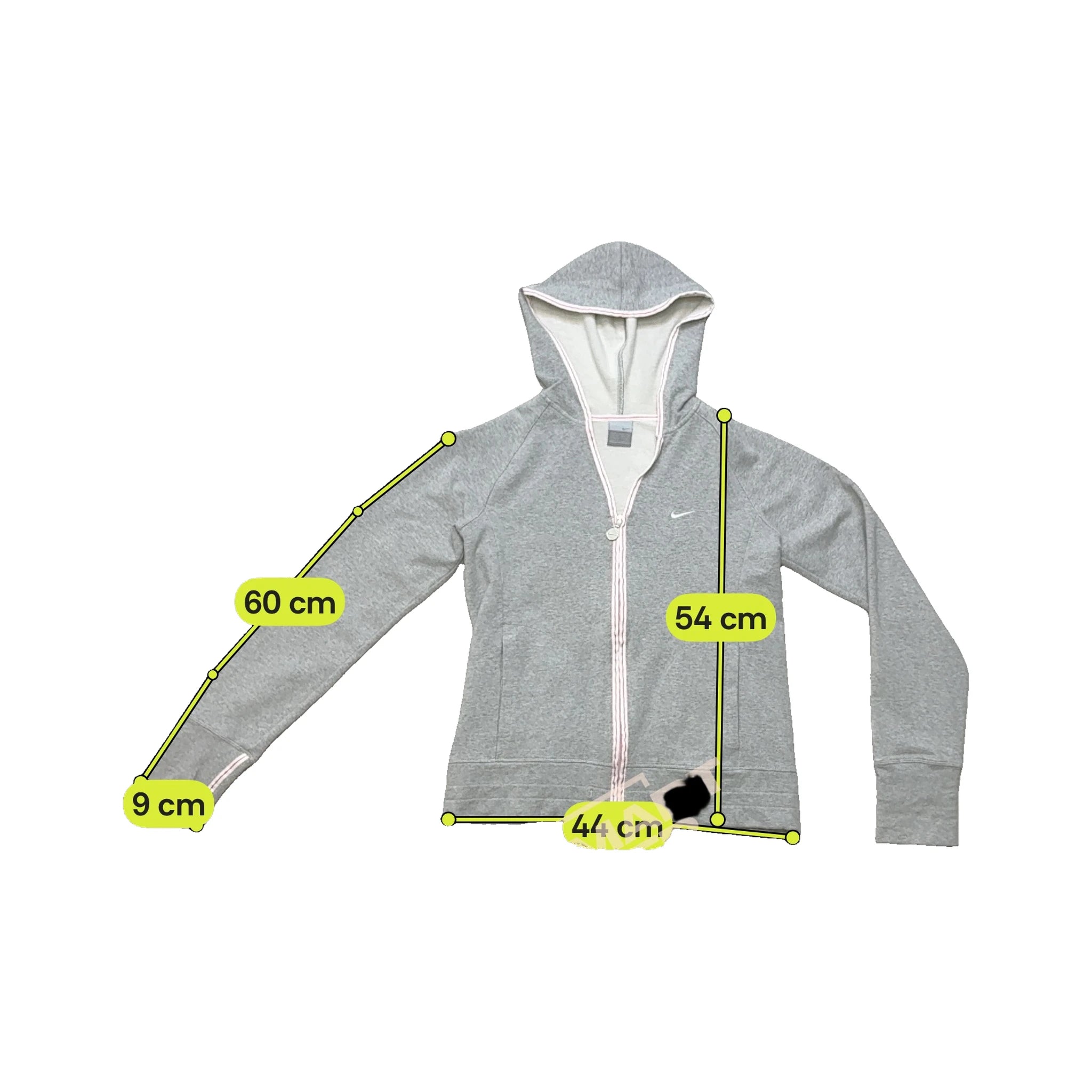 Nike Gray Zip-Up Hooded Jacket