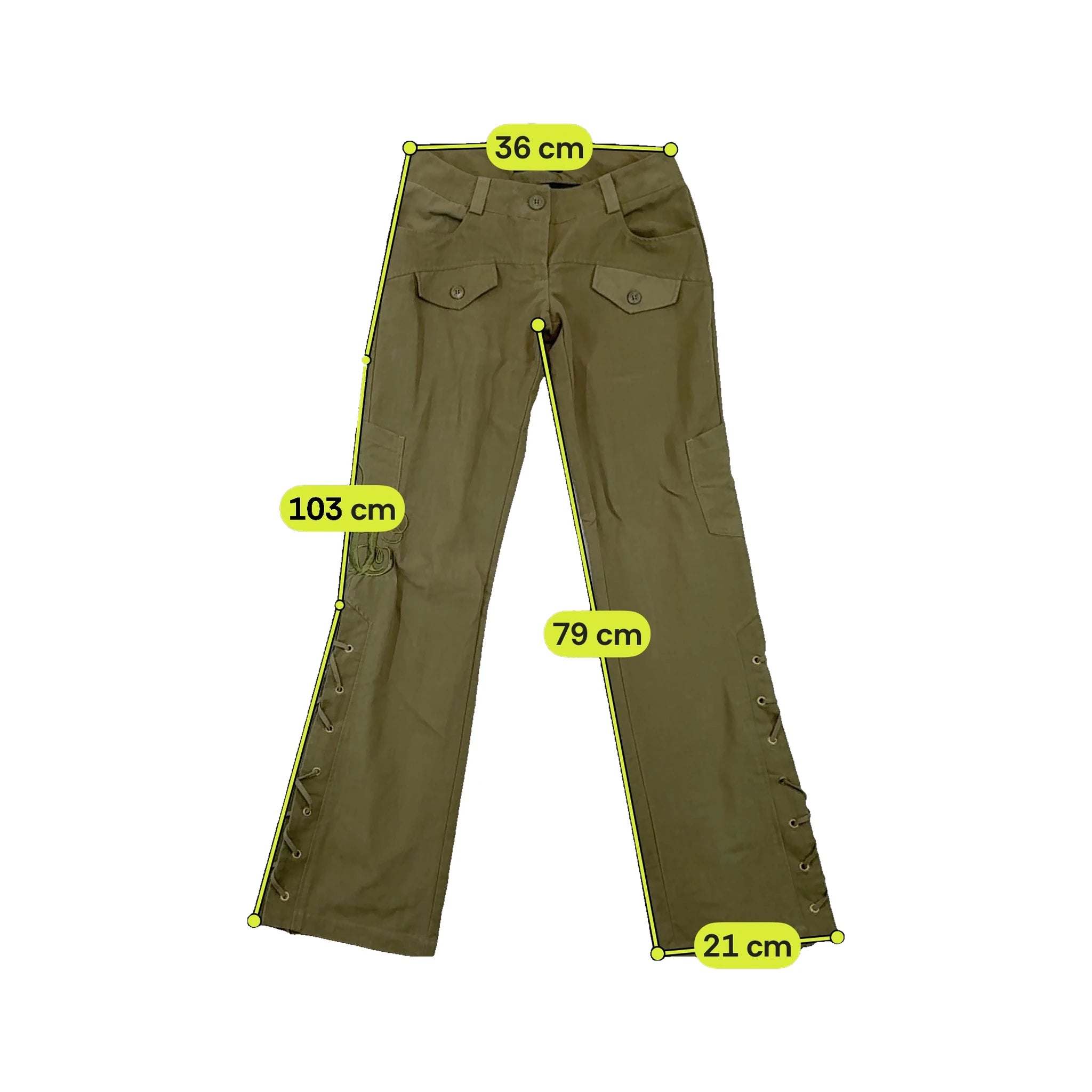 Americo Tavar Embroidered Lace-Up Cotton Cargo Pants