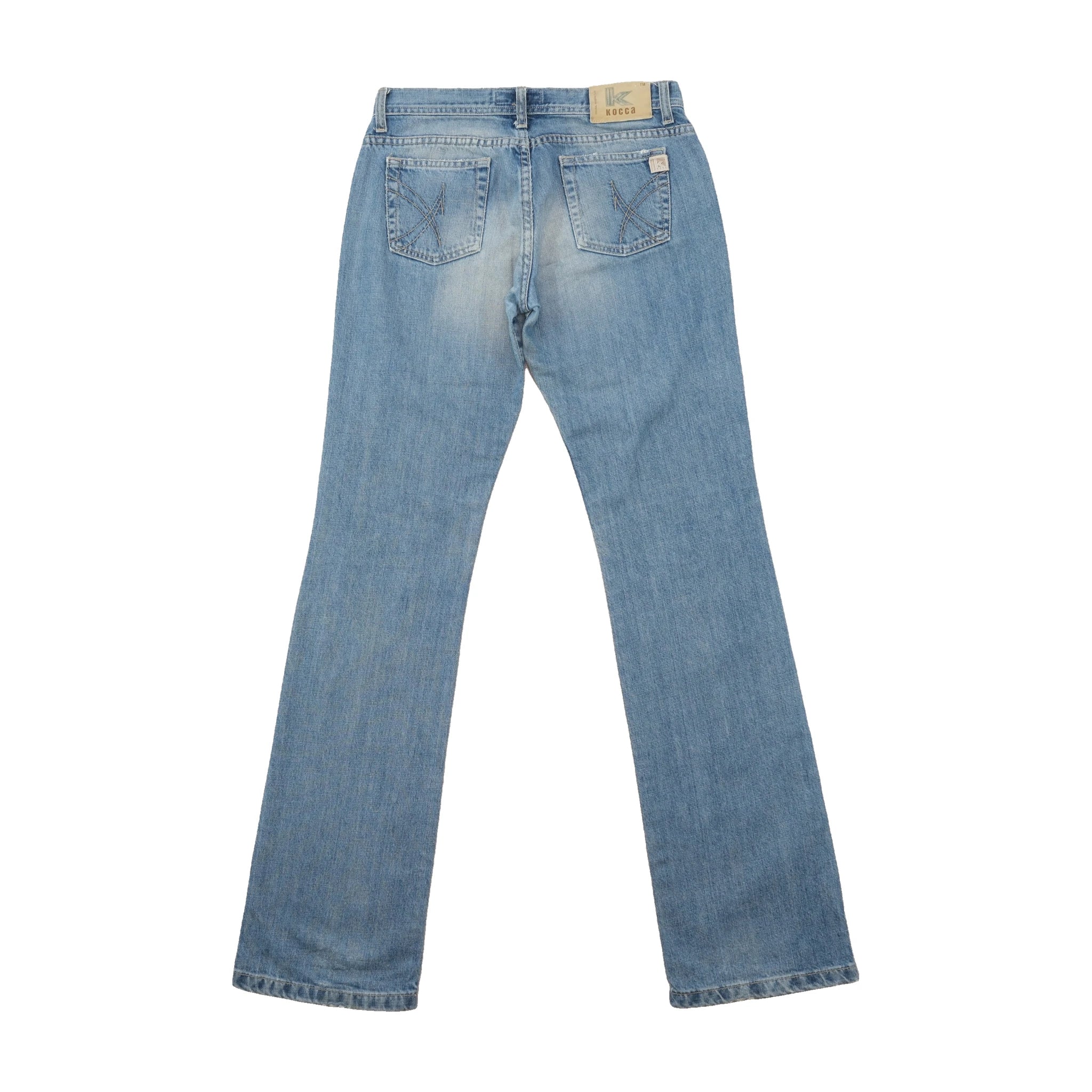 Calças de ganga Bootcut Kocca de Lavagem Desbotada