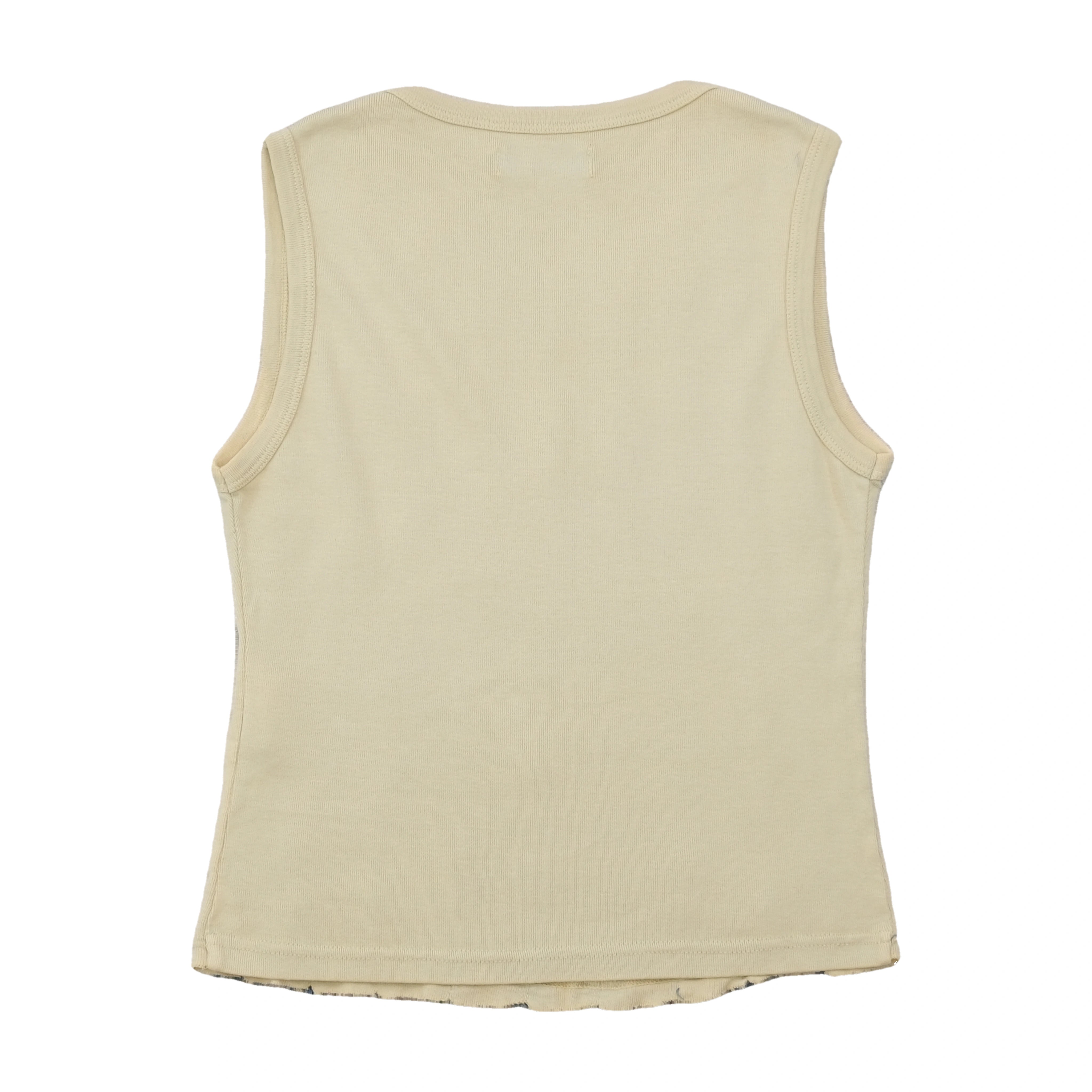 Top de alças MET Shirting em algodão com Folhos e riscas