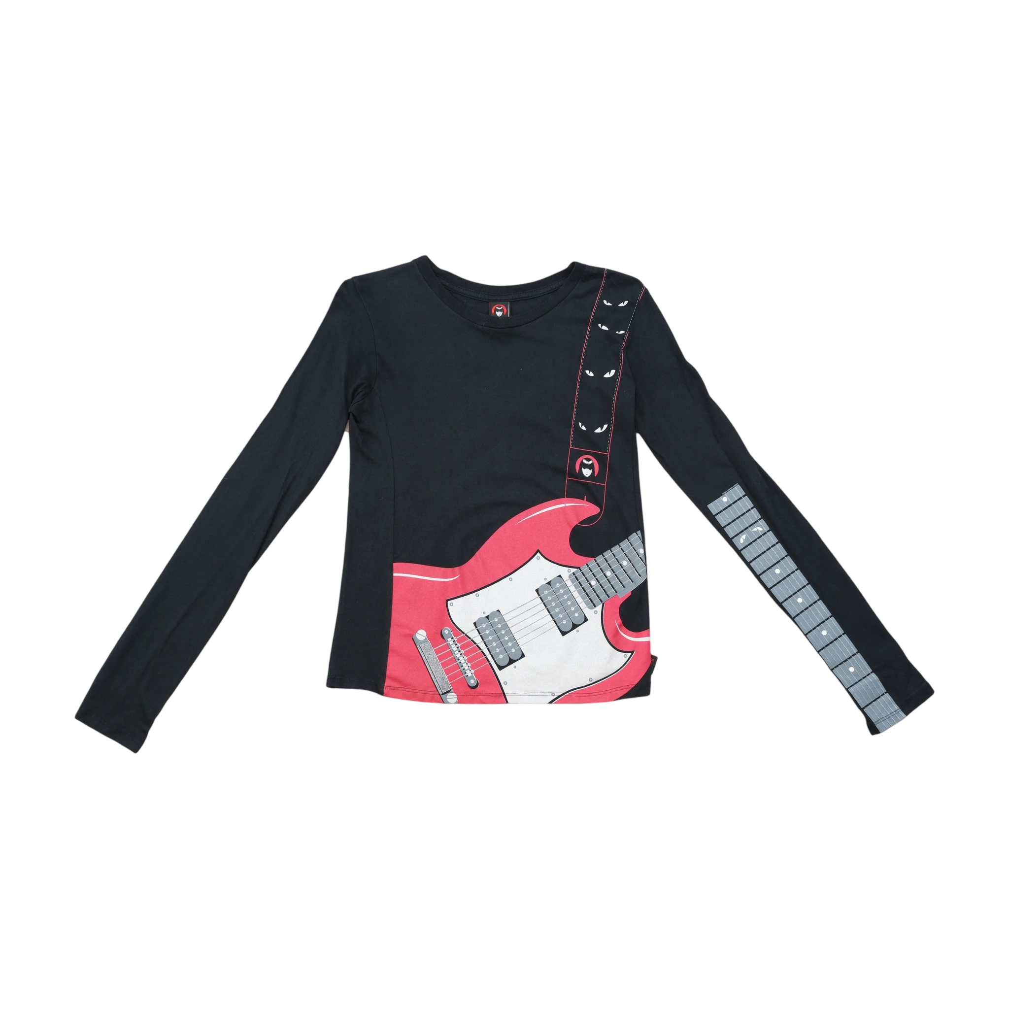 Emily the Strange Guitar Graphic Long Sleeve Shirt