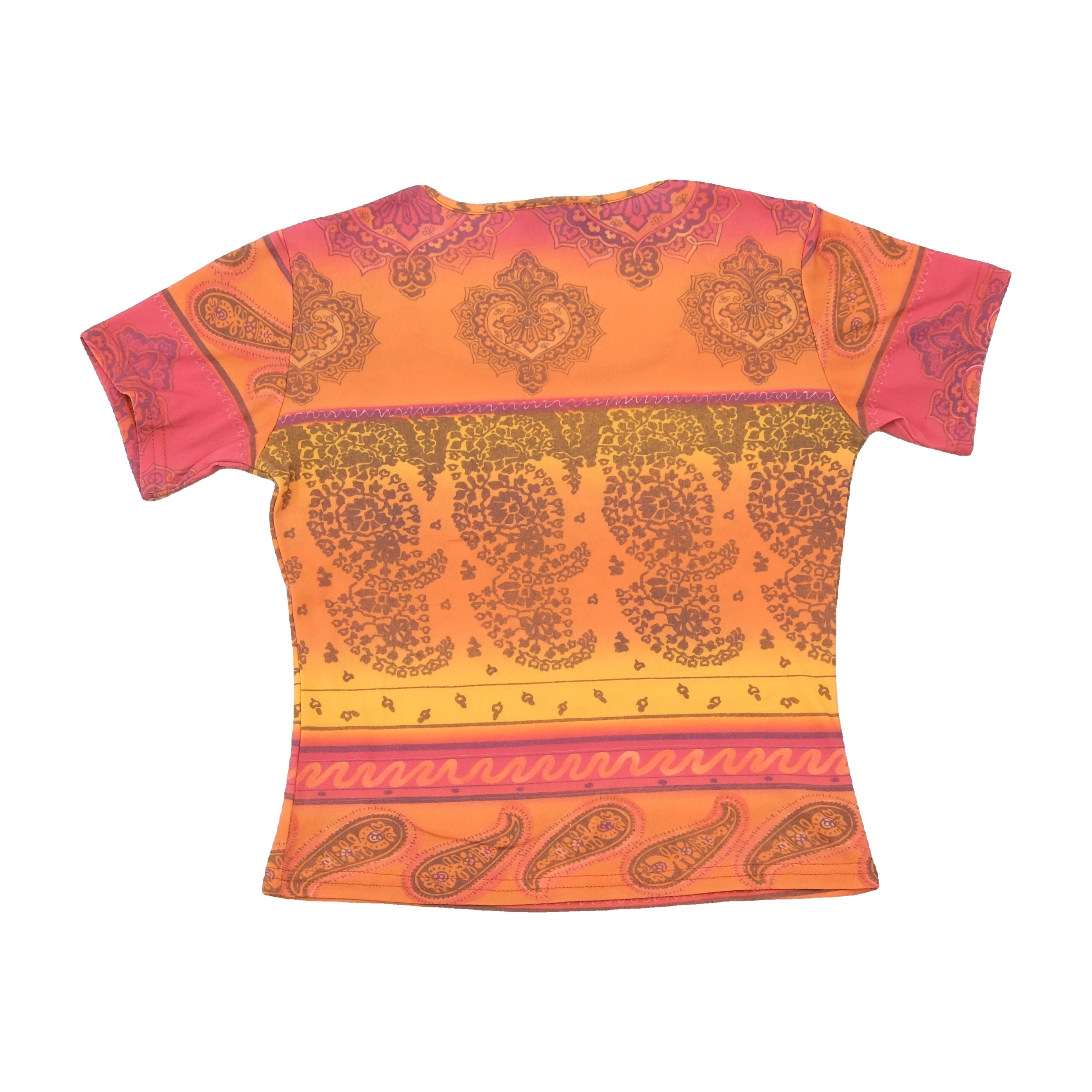 Langevin Paris Paisley Print Fitted T-shirt