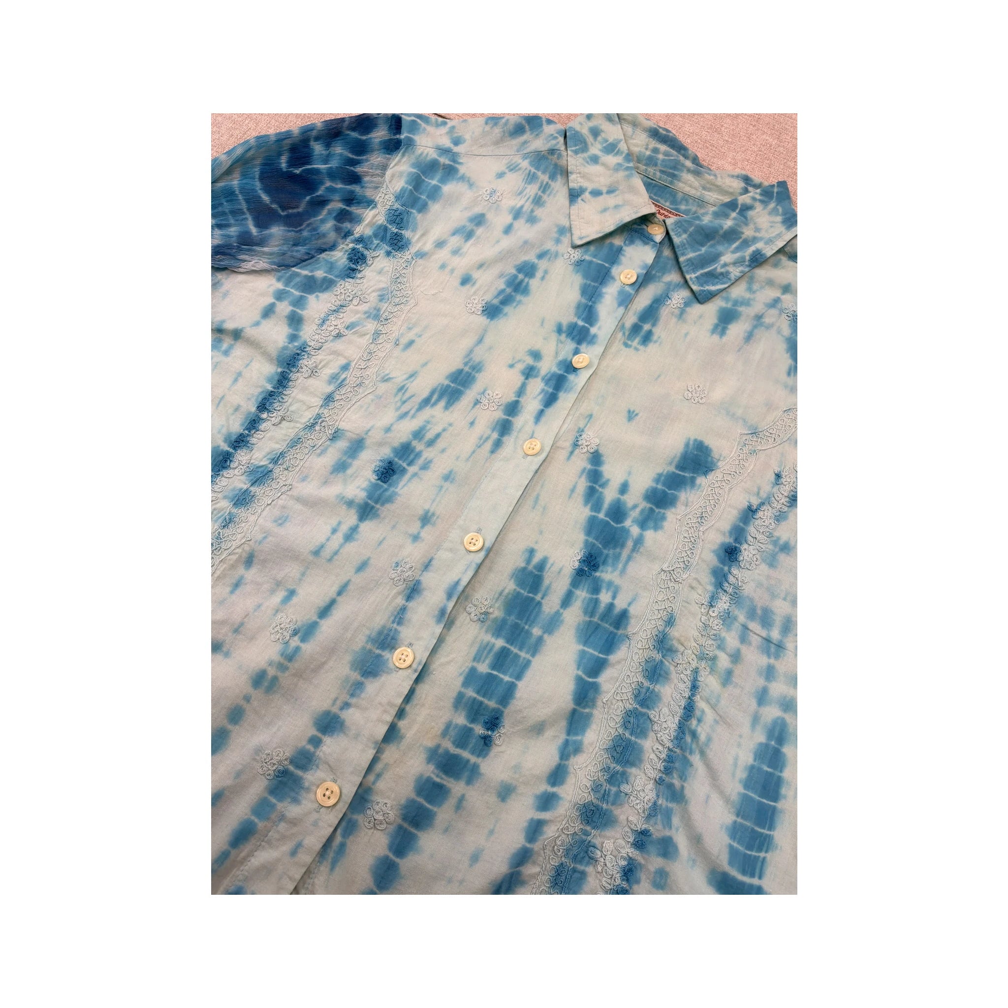 Camisa Marlboro Classics Tie-Dye com Bainha de Folhos