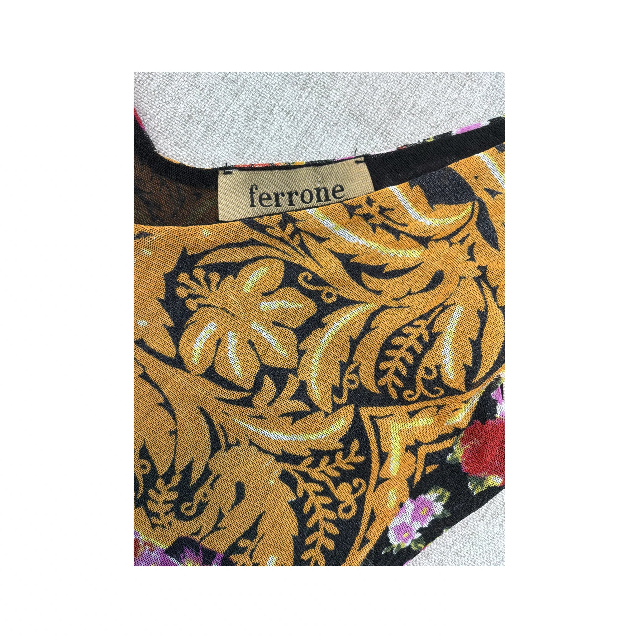 Ferrone Floral Patchwork Tank Top