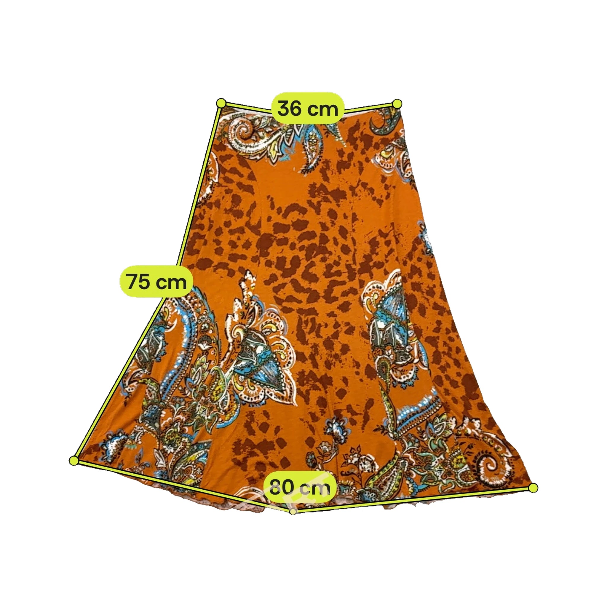 Andrea Mare Paisley Animal Print Flared Skirt
