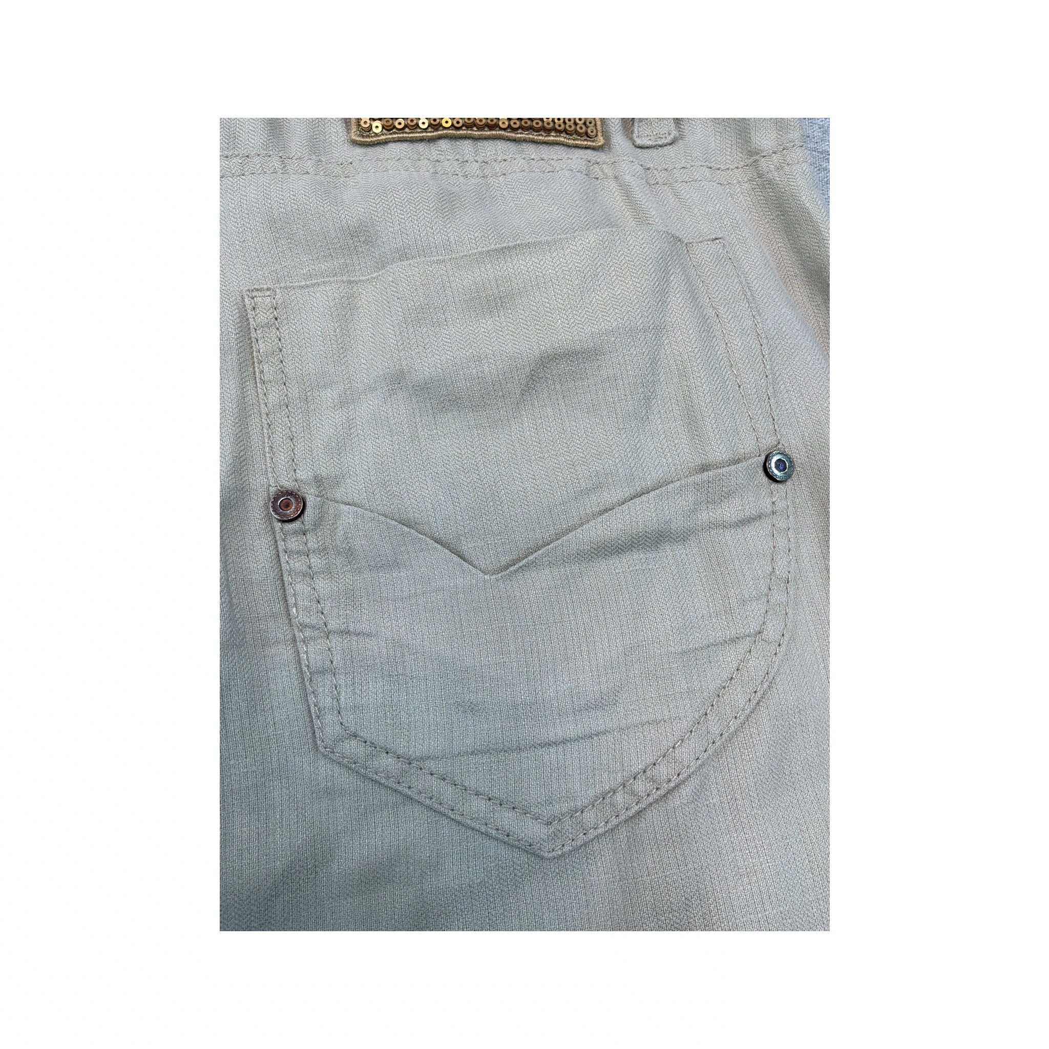 Phard Sequin Logo Wide Leg Linen Pants