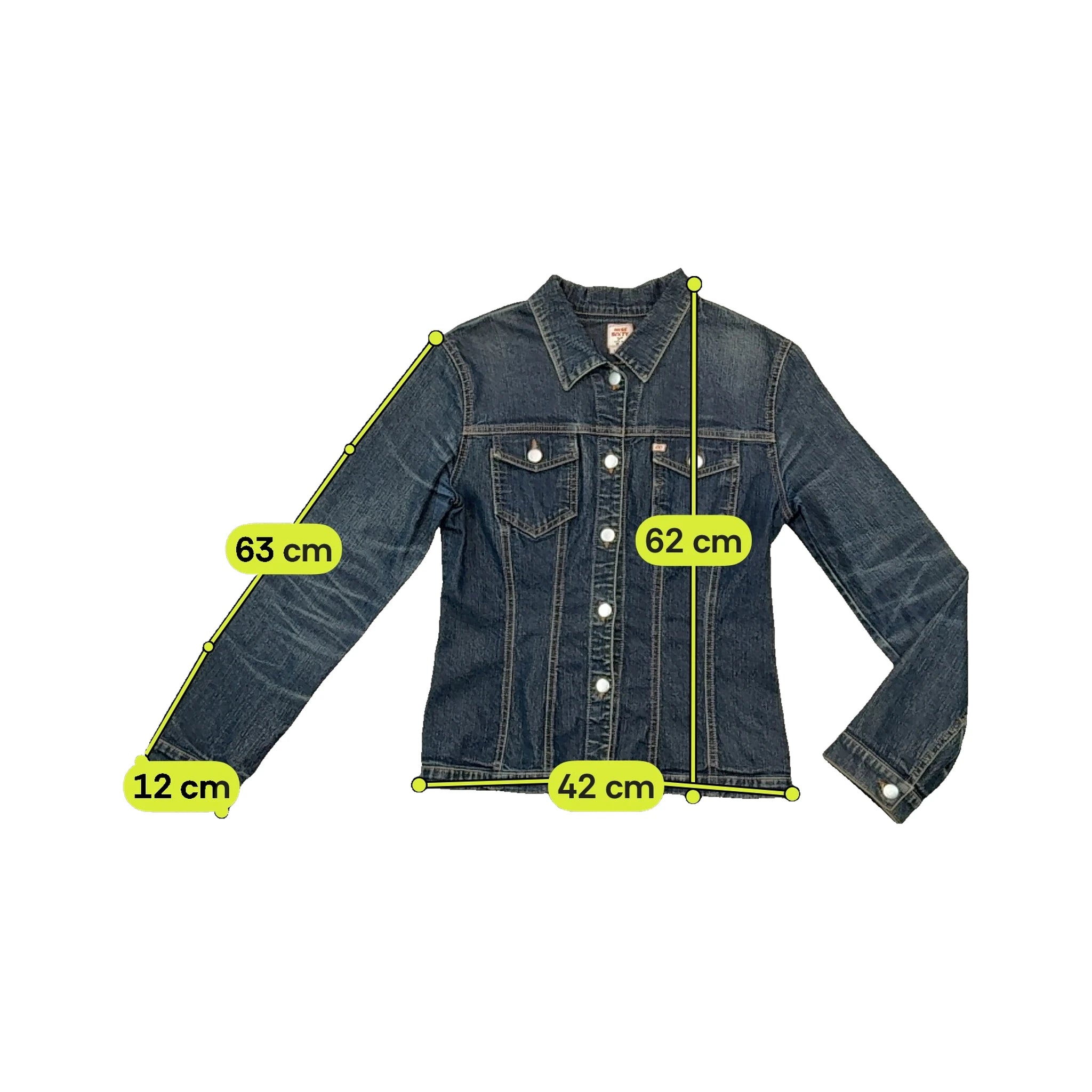 Miss Sixty Fitted Dark Wash Cotton Denim Jacket