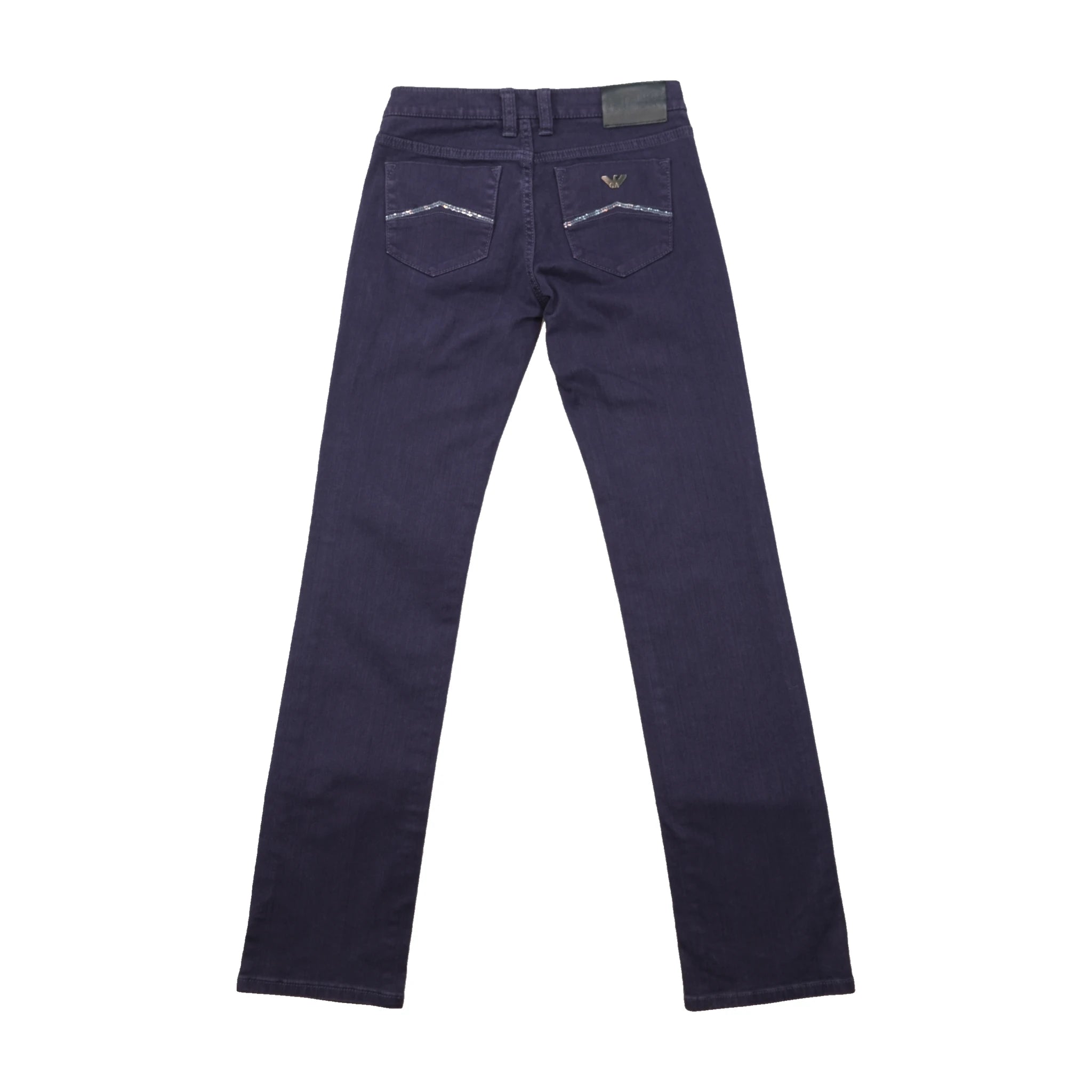 Calças de ganga Armani Jeans em algodão Elástico roxo com Bolsos de Lantejoulas