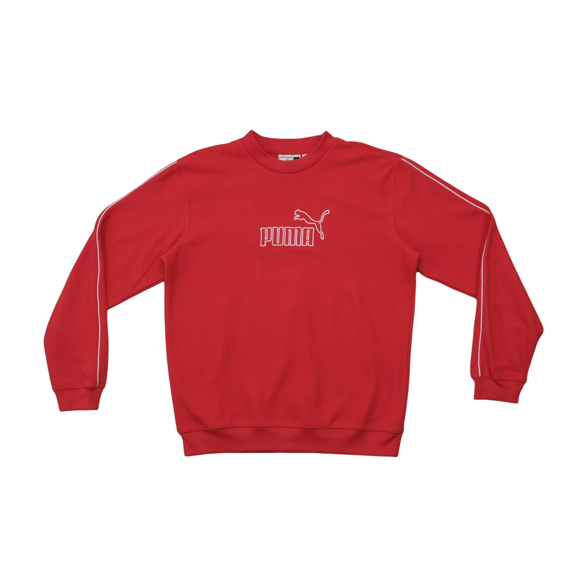 Puma Vintage Red Embroidered Logo Crewneck Sweater