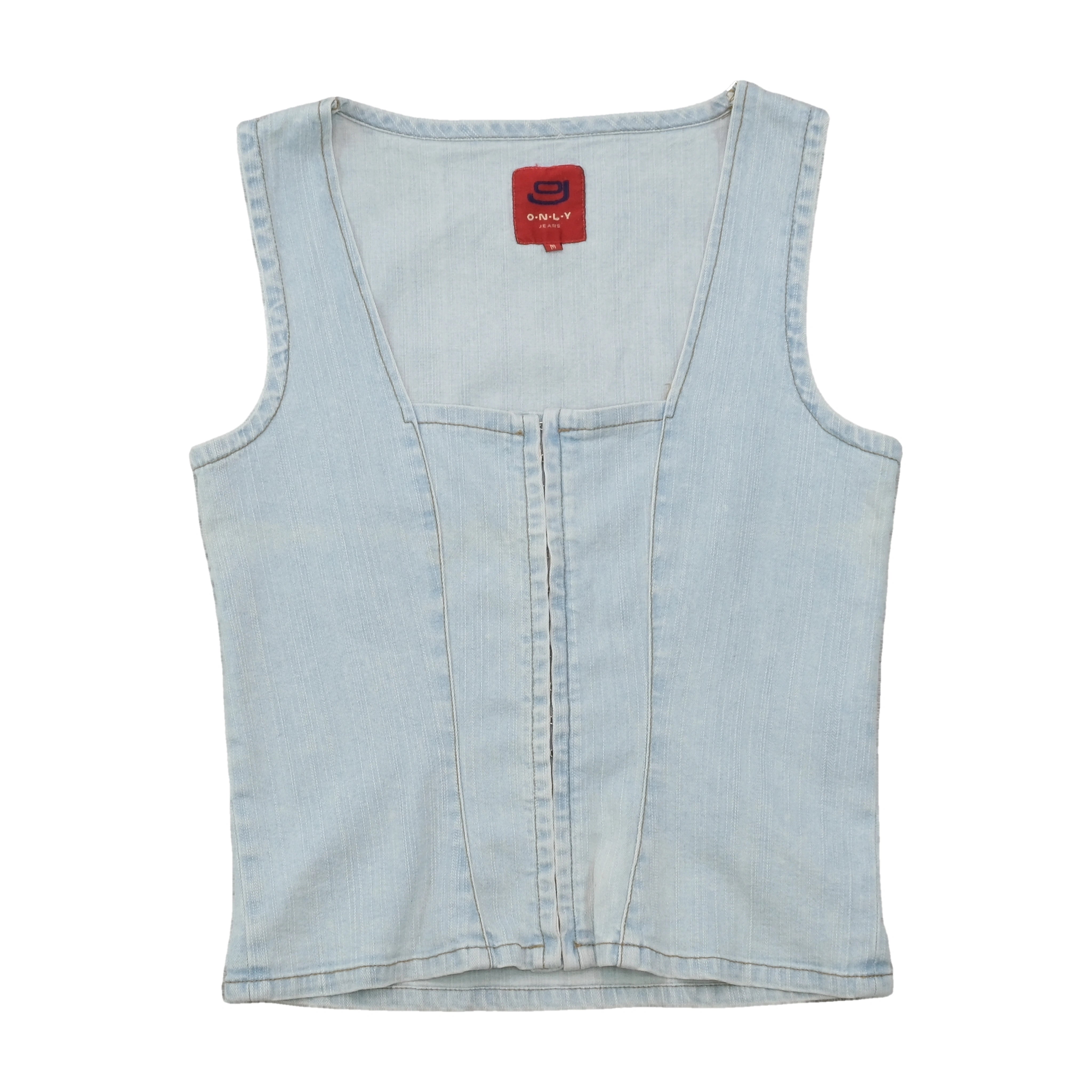 Only Jeans Light Wash Denim Tank Top