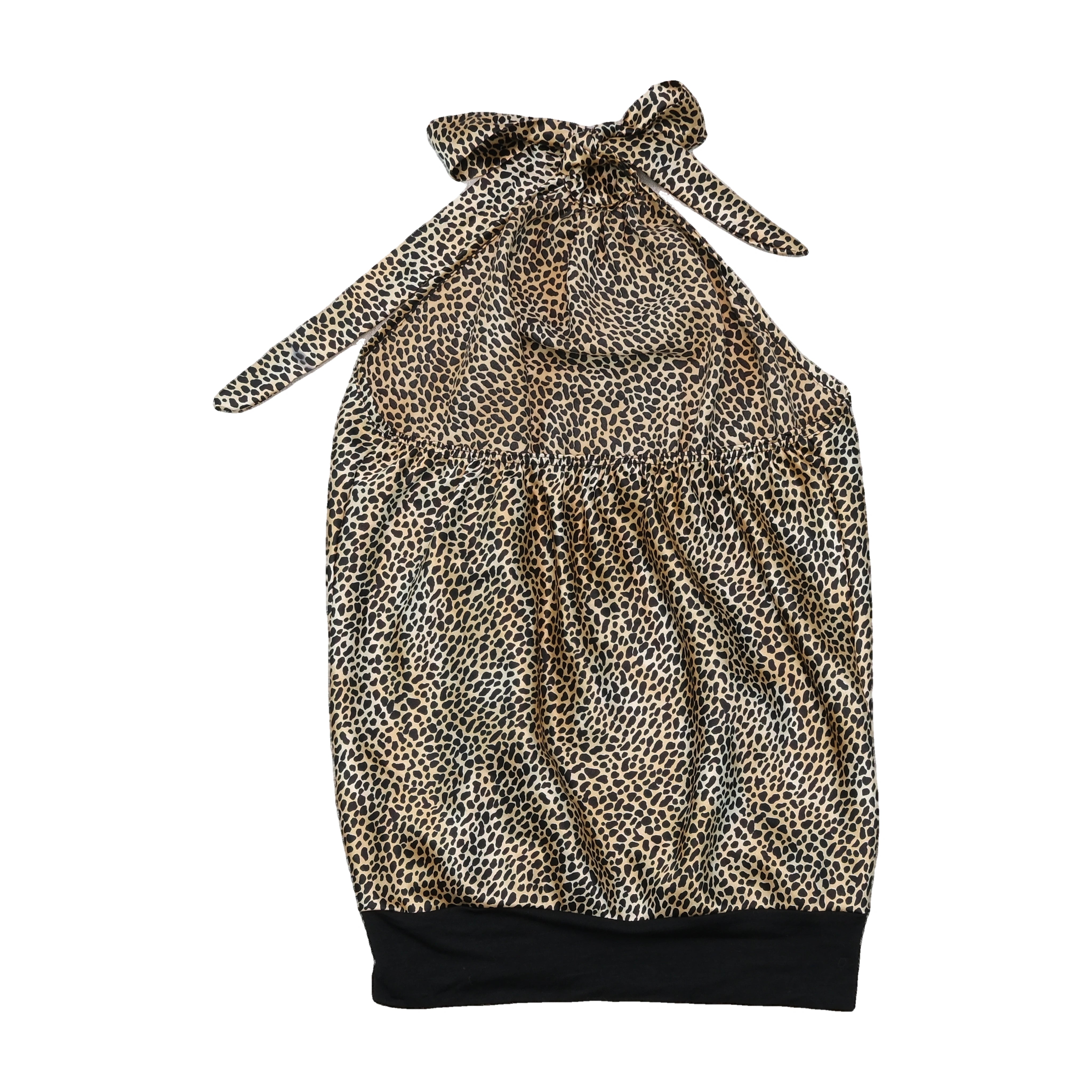 Blusa Halter com estampado de Leopardo