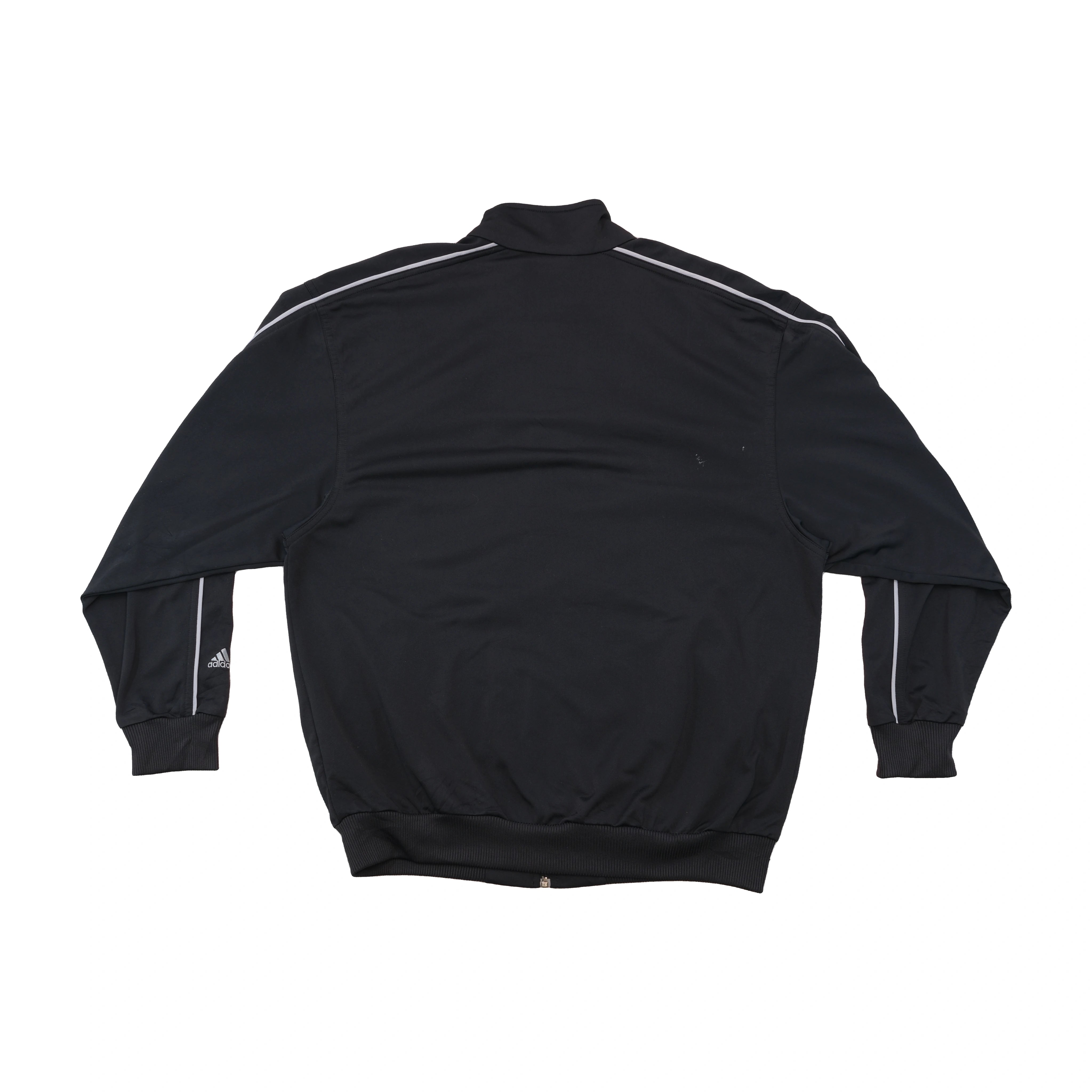 adidas Black Logo Piped Track Jacket (lavagem?)