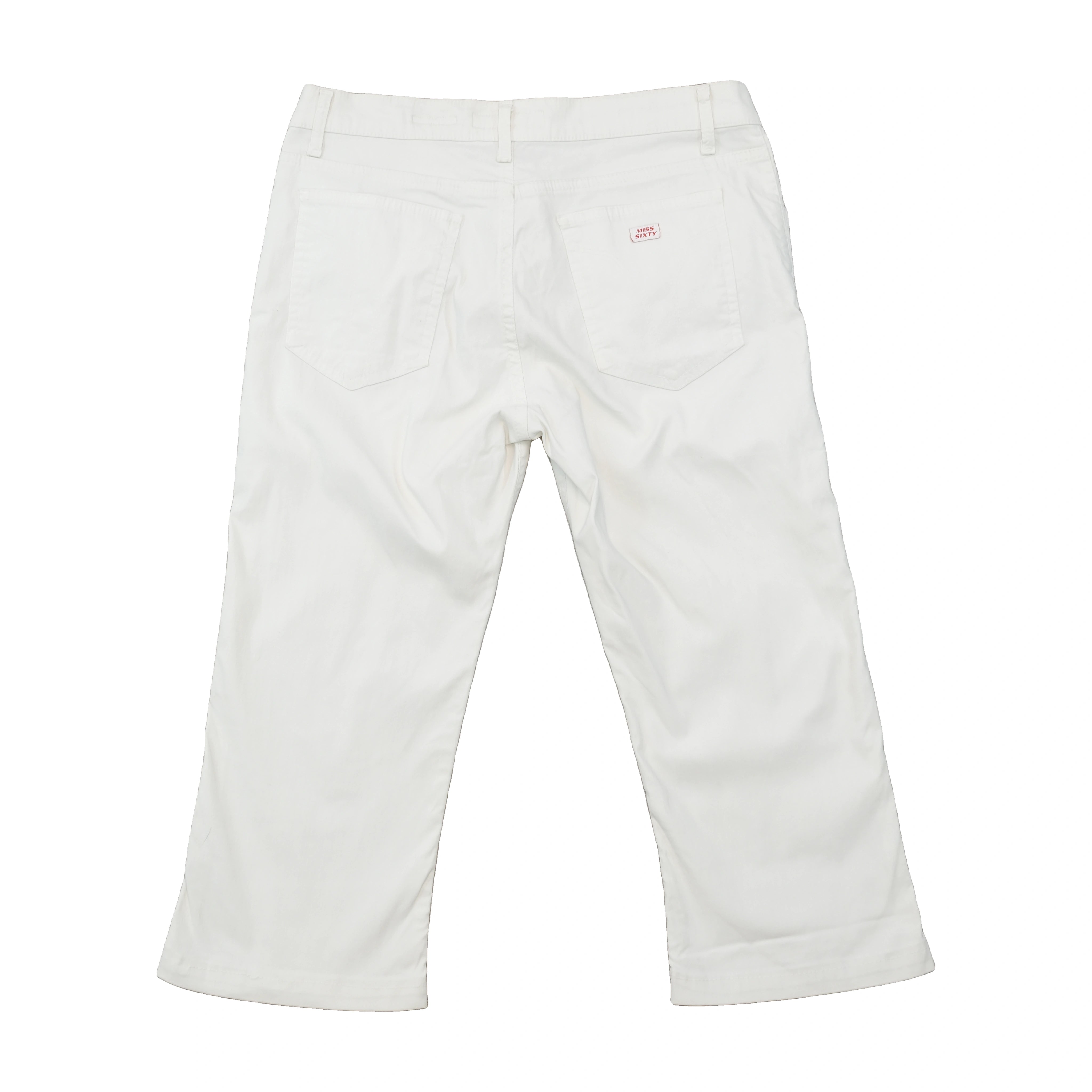 Miss Sixty Low Rise Cropped White Pants